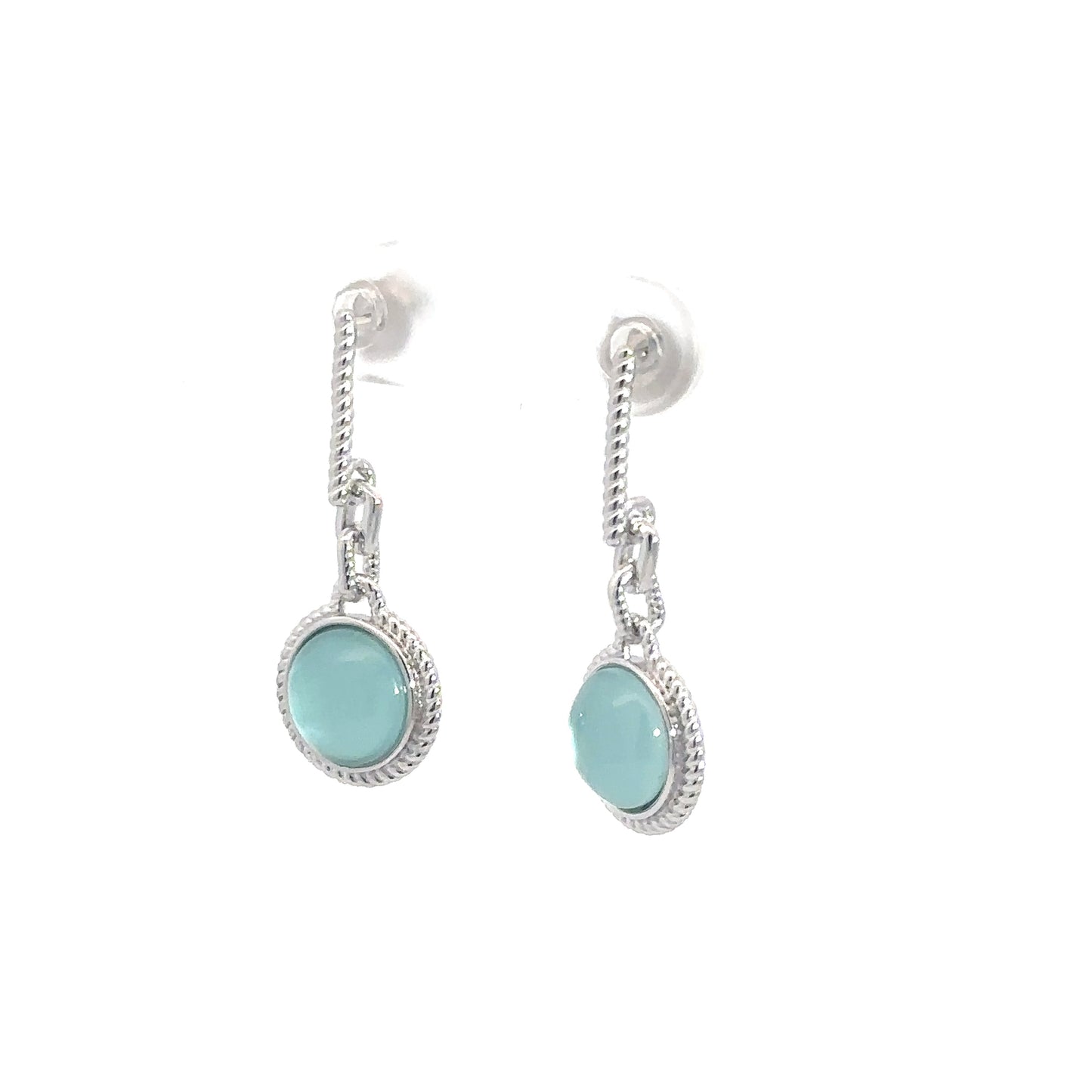 Sterling Silver Blue Stone Earrings
