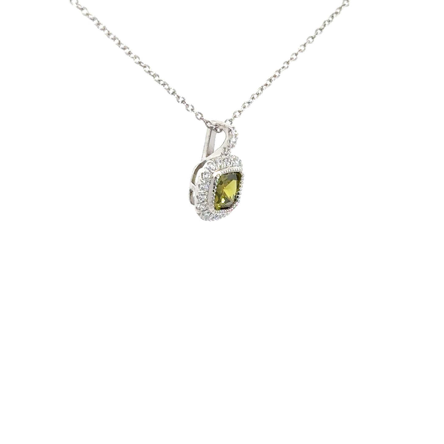 Sterling Silver Peridot Pendant
