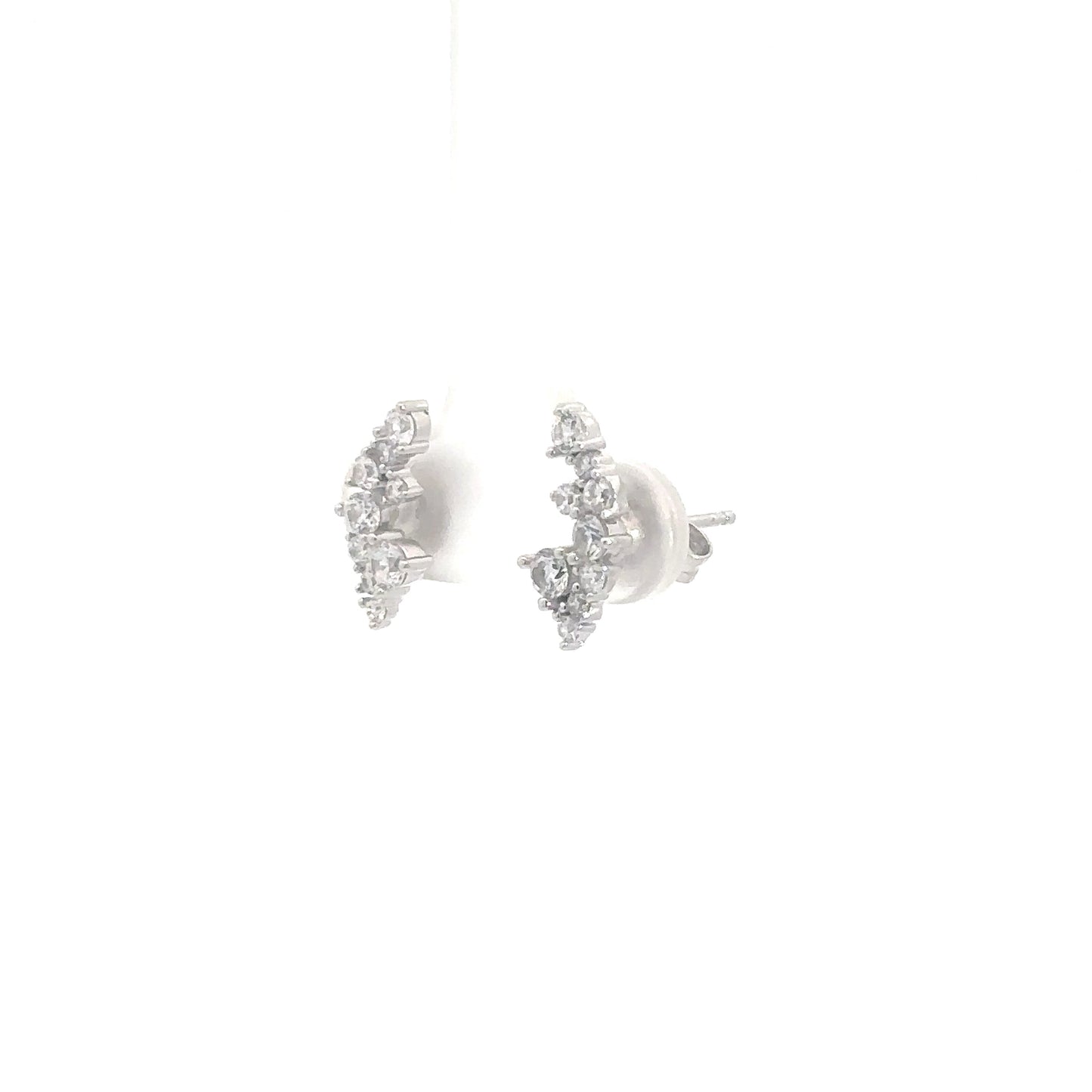 Sterling Silver Simulated Diamond Earring Climbers