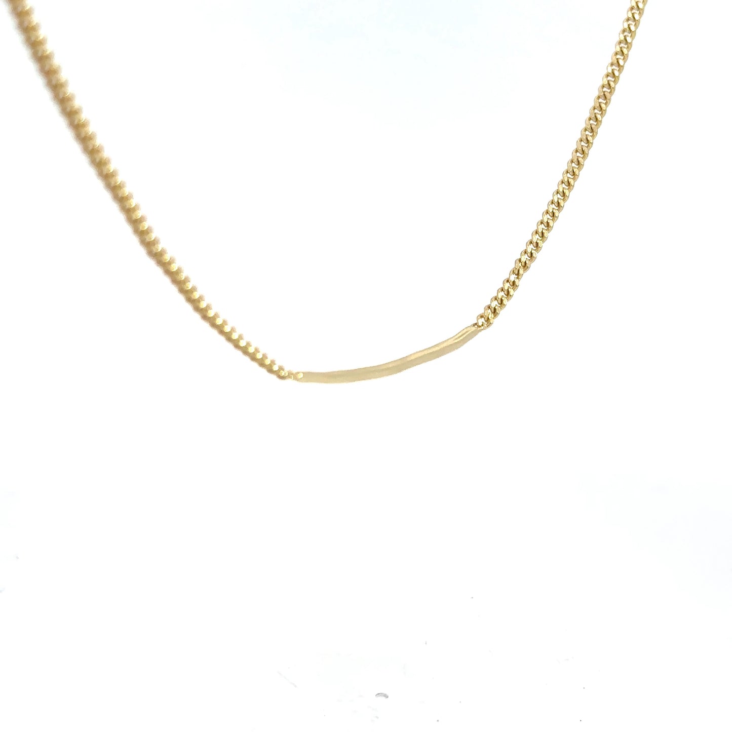 Gold Plated Sterling Silver Bar Necklace