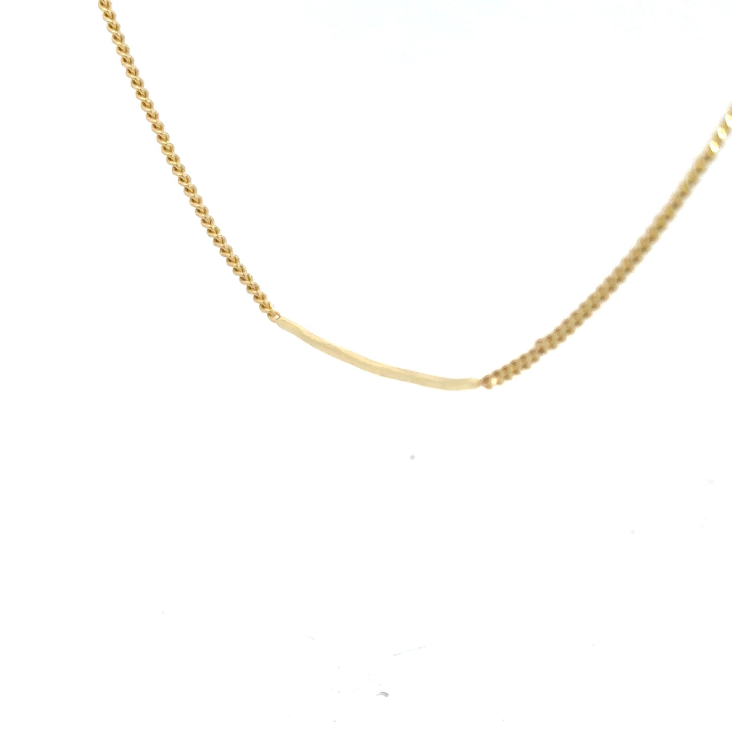 Gold Plated Sterling Silver Bar Necklace