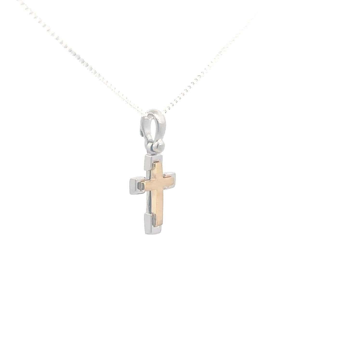 Sterling Silver & Vermeil Cross