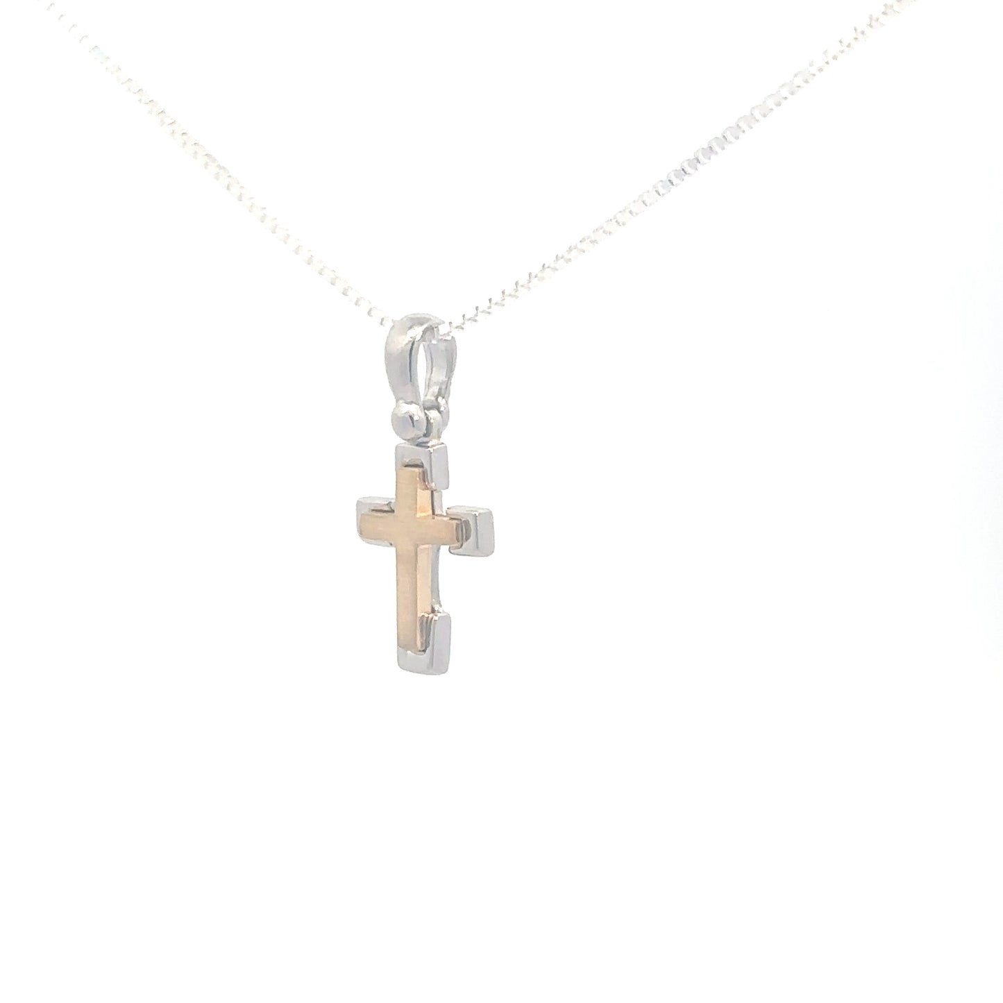 Sterling Silver & Vermeil Cross