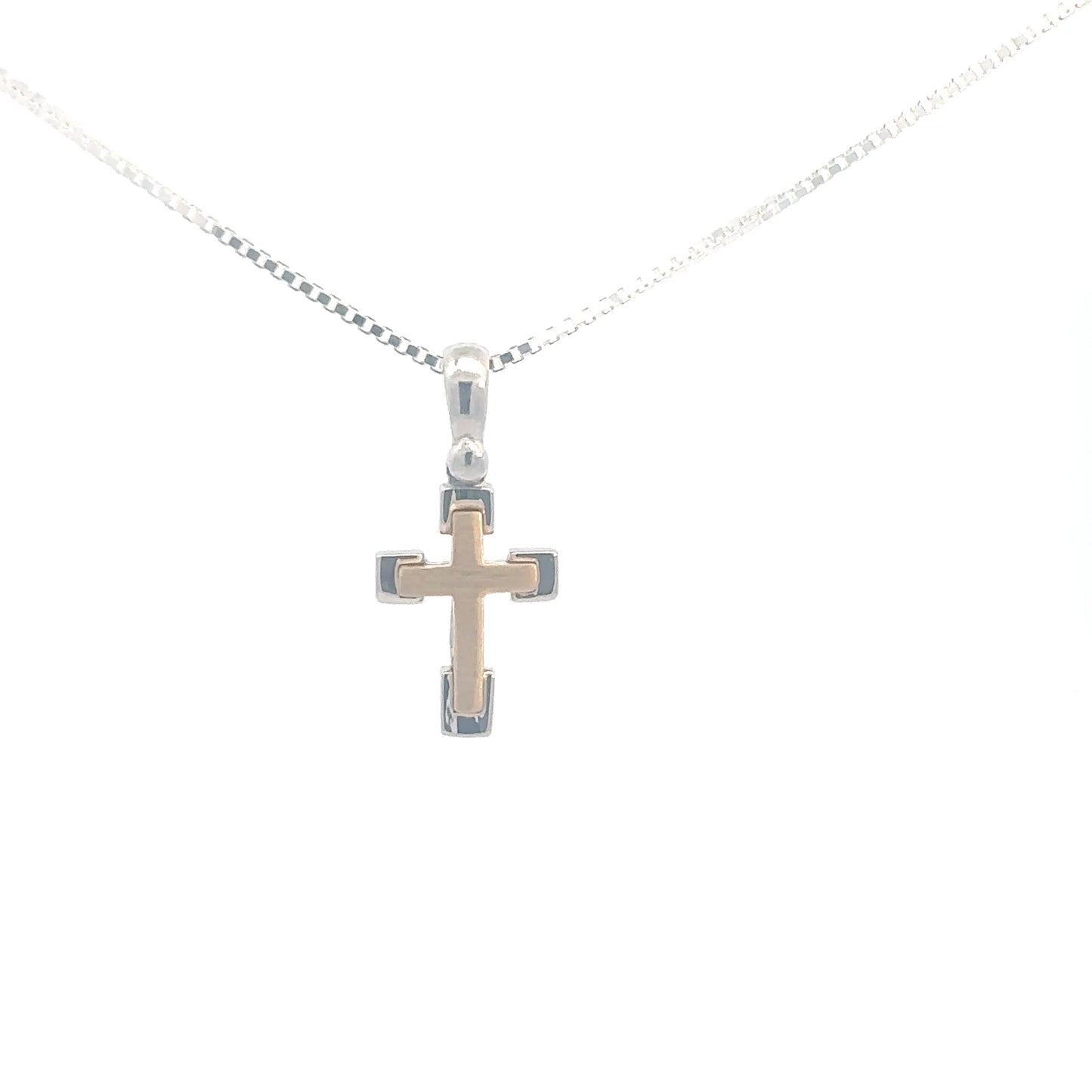 Sterling Silver & Vermeil Cross