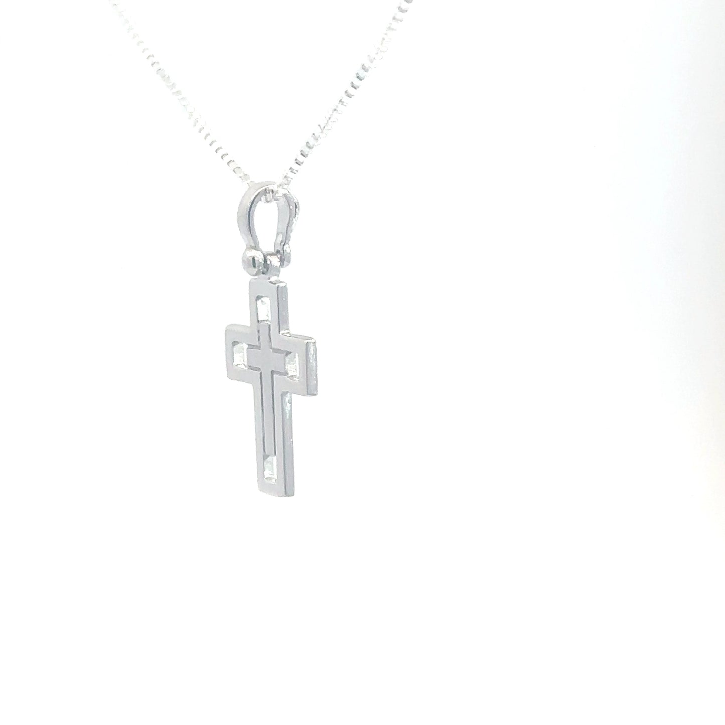 Sterling Silver Cut Out Cross