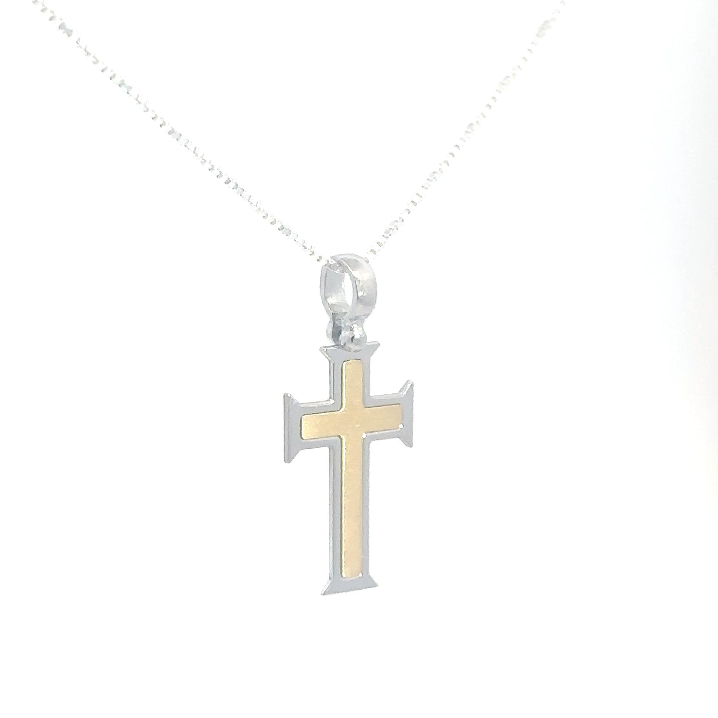Sterling Silver & Gold Vermeil Cross