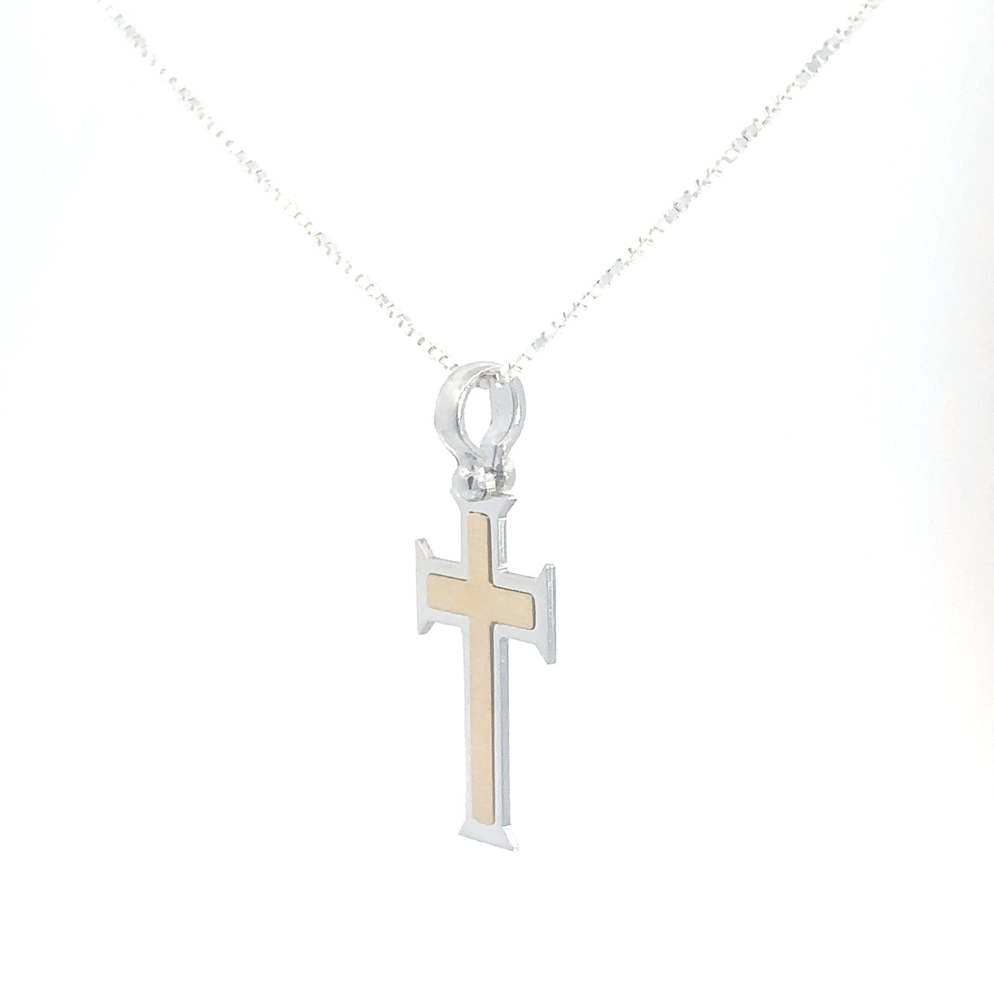 Sterling Silver & Gold Vermeil Cross
