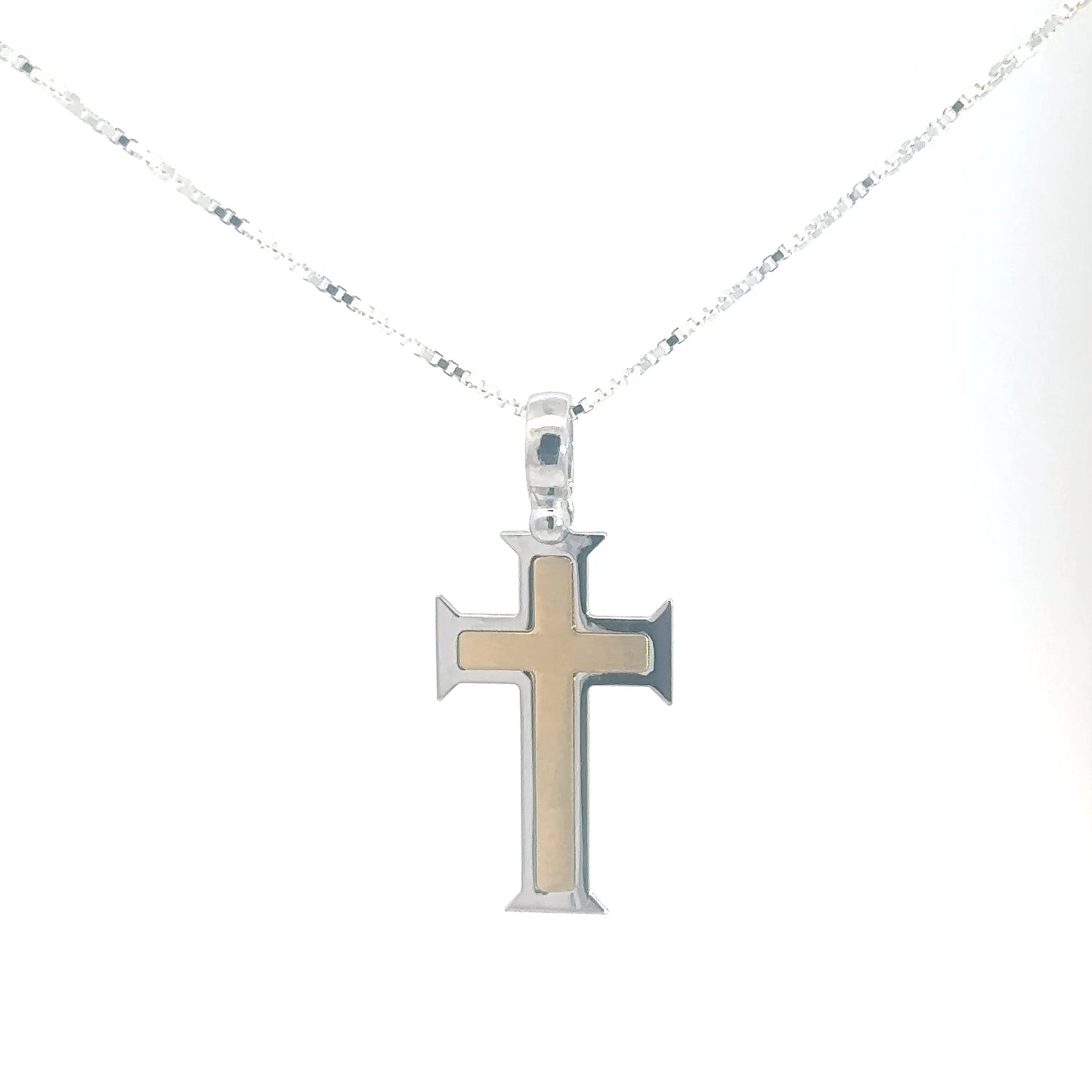 Sterling Silver & Gold Vermeil Cross