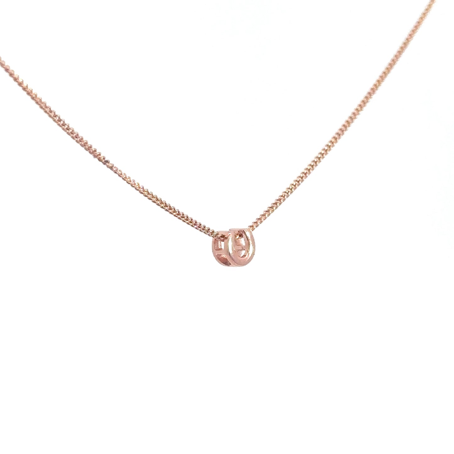 Rose Gold Plated Horseshoe Pendant