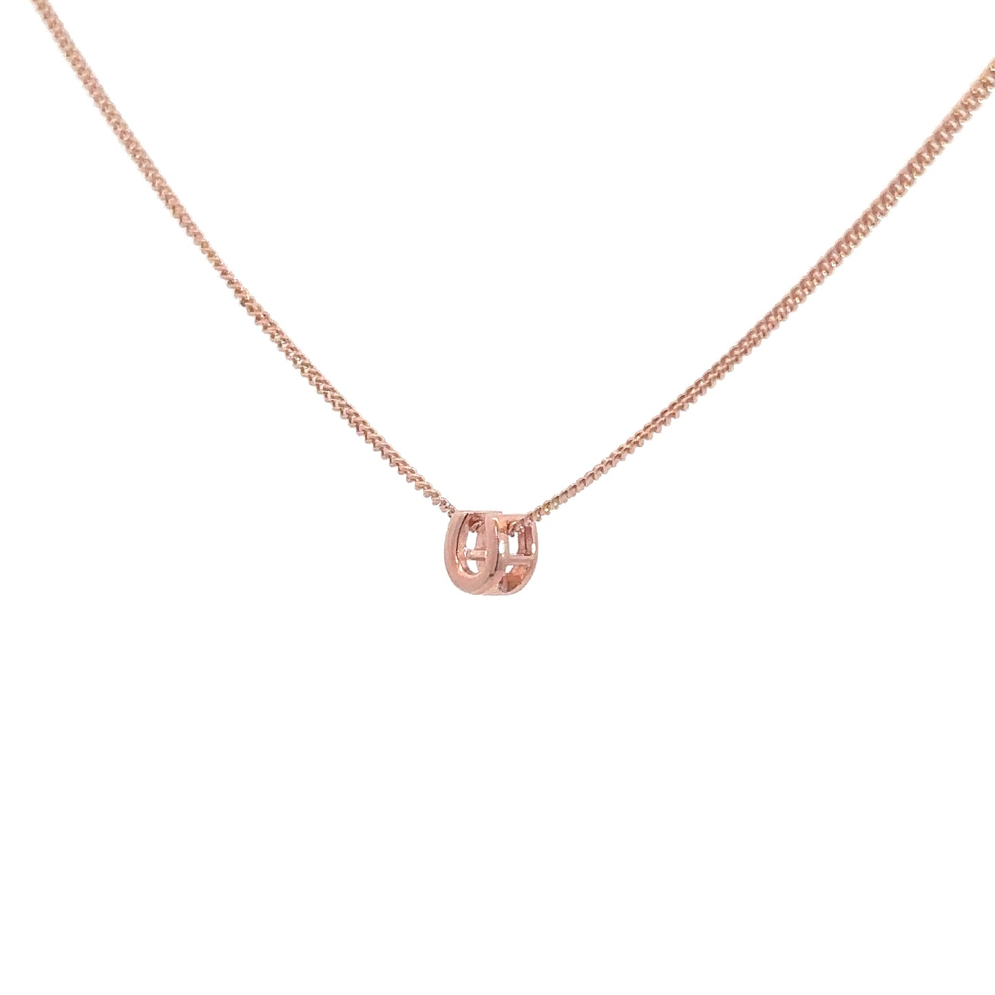 Rose Gold Plated Horseshoe Pendant
