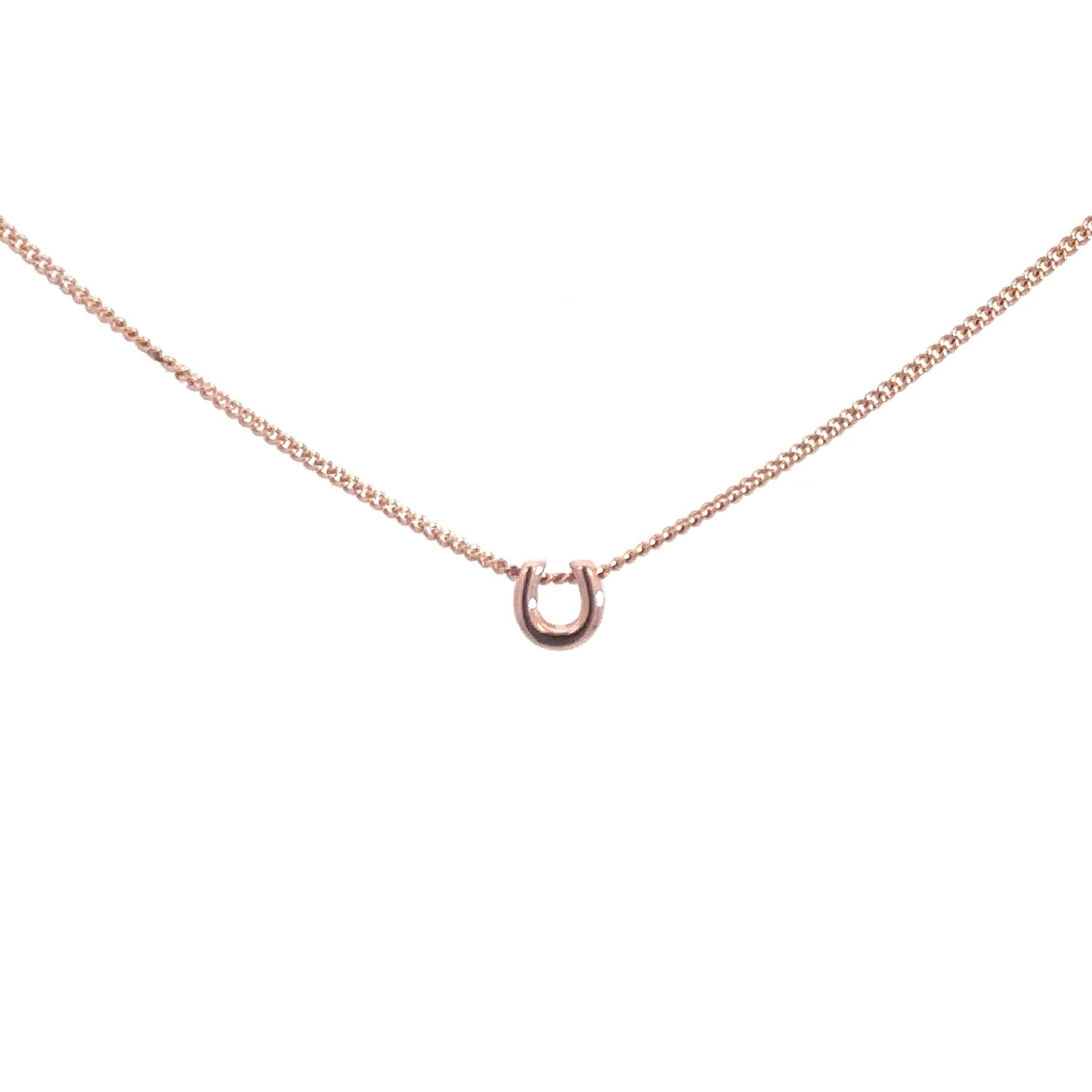 Rose Gold Plated Horseshoe Pendant