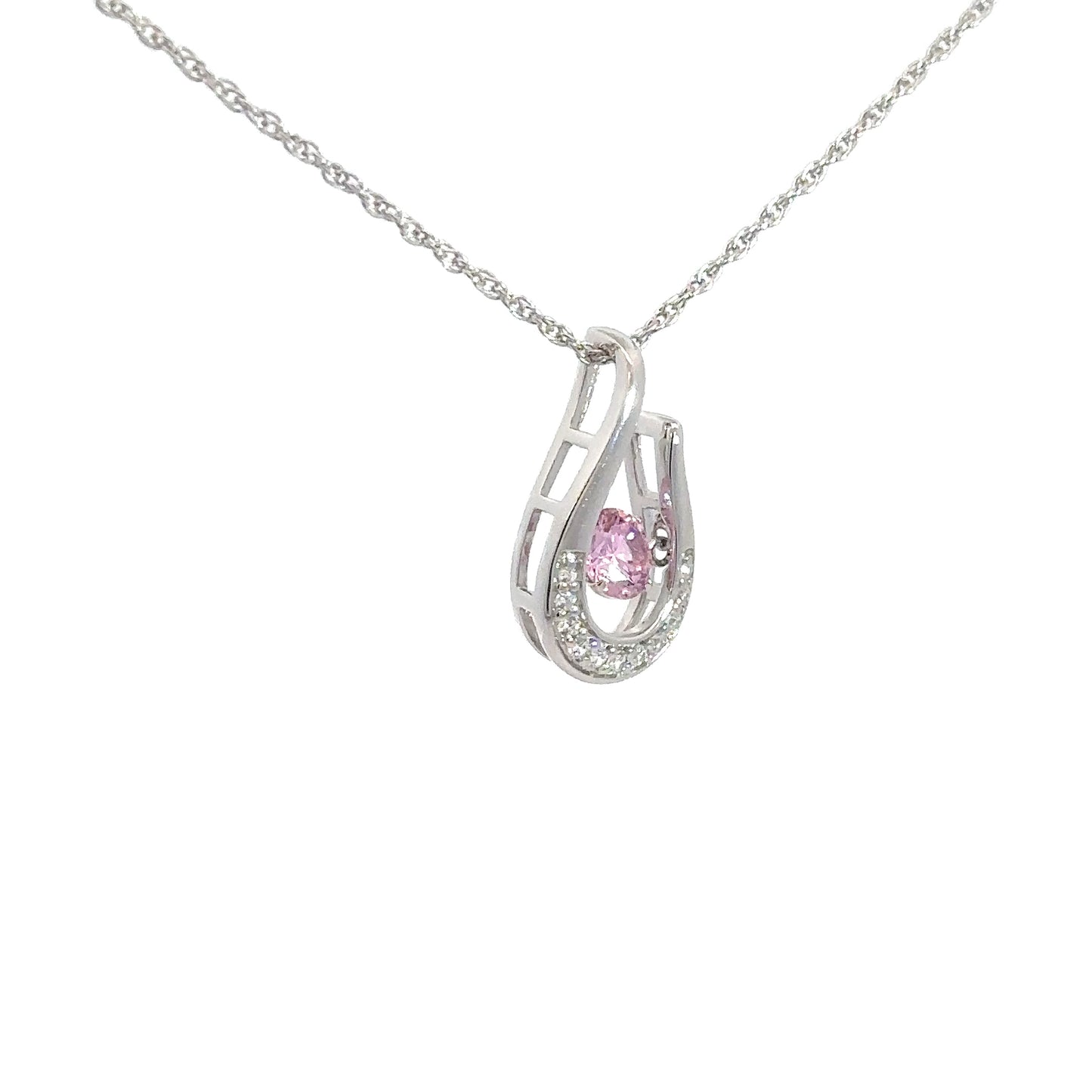 Sterling Silver Pink Tourmaline Twinkle Pendant