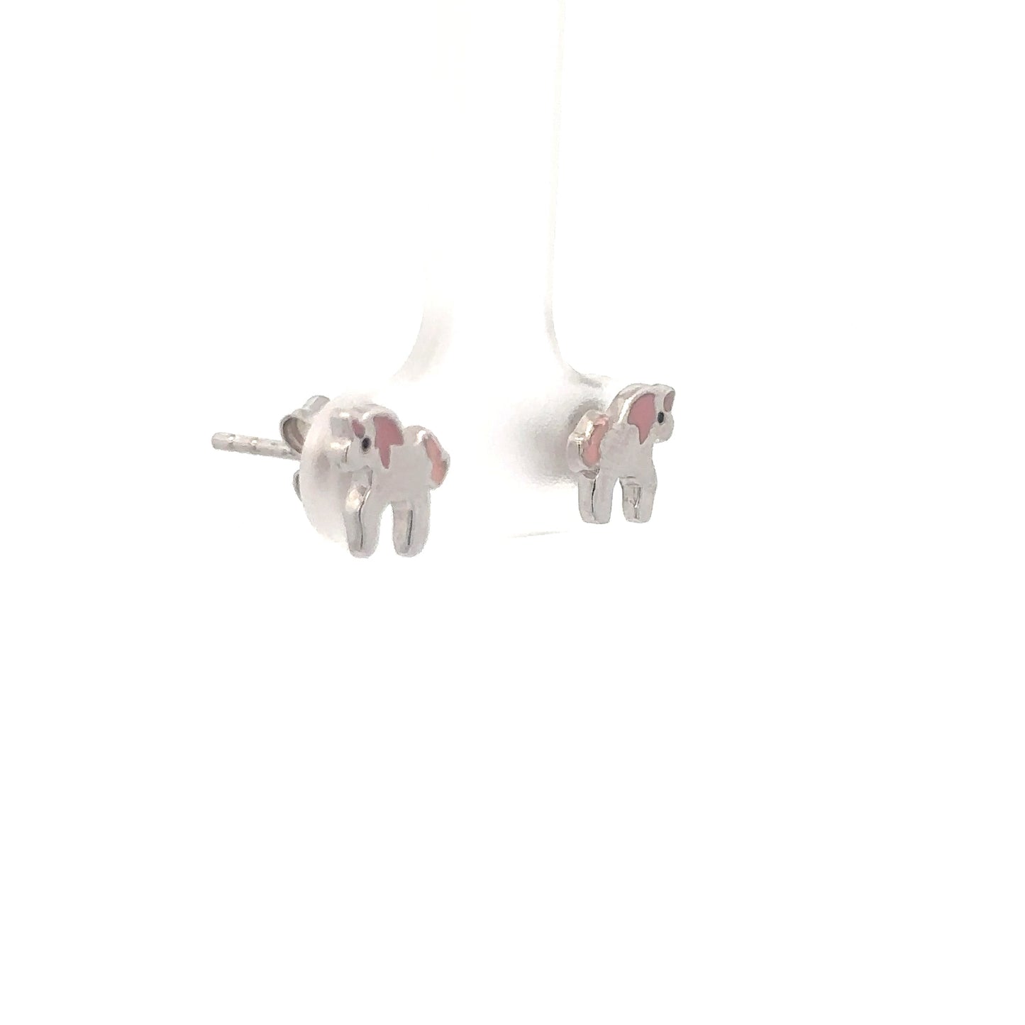 Sterling Silver Enameled Unicorn Earrings