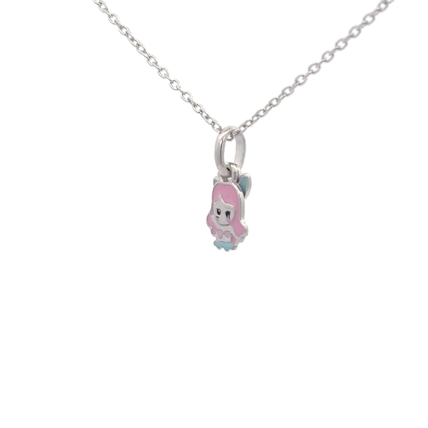 Sterling Silver Enamel Mermaid Necklace