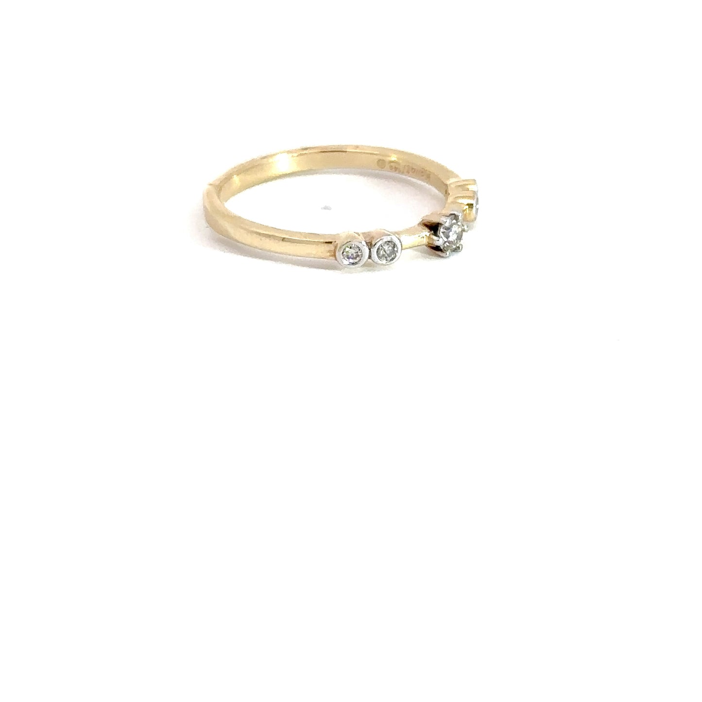14k Yellow Gold .12cttw Diamond Band