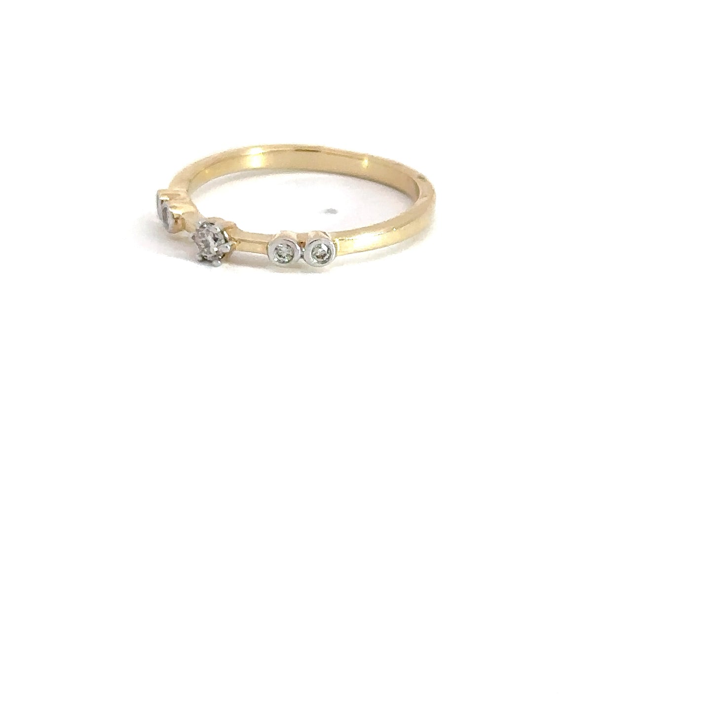 14k Yellow Gold .12cttw Diamond Band