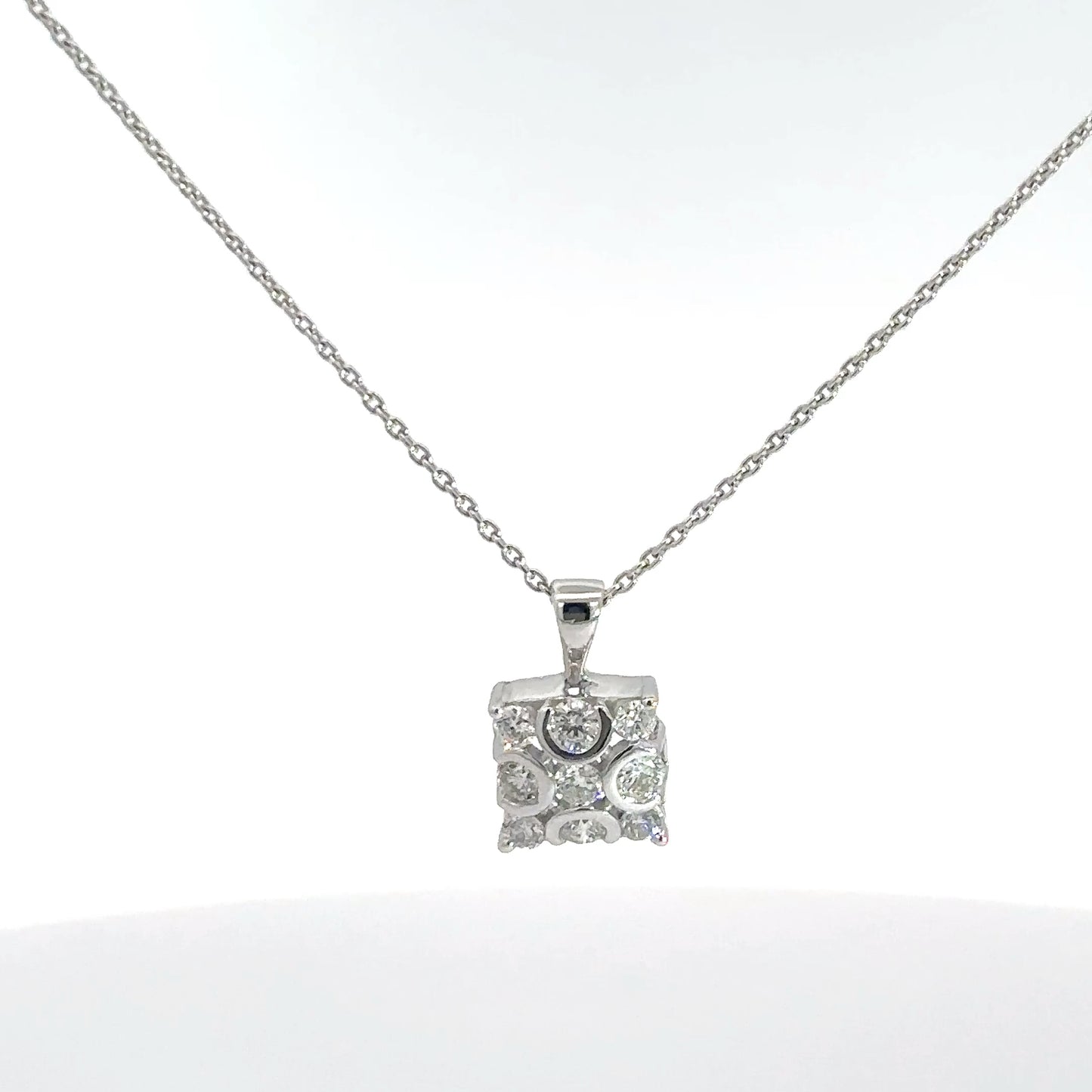 14k White Gold Diamond Pendant .38cttw