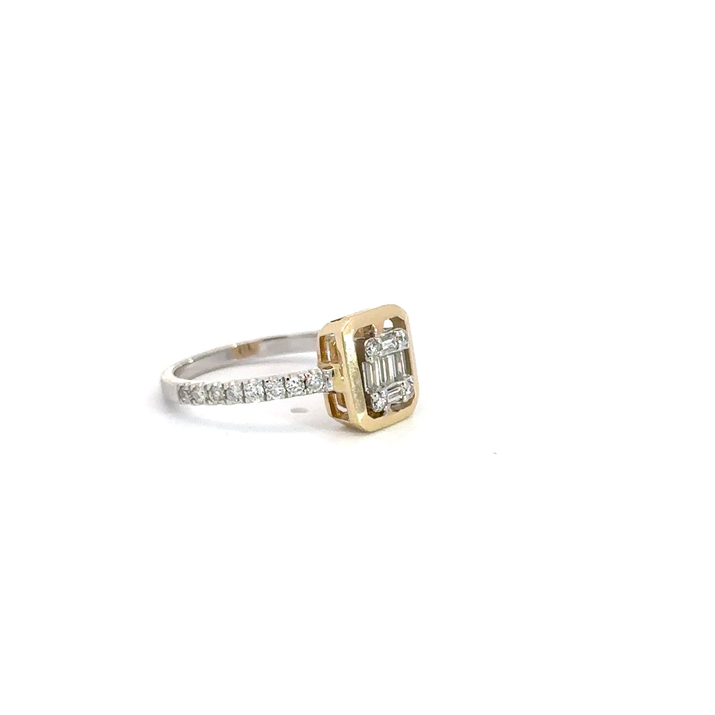 14k Yellow & White Diamond Ring