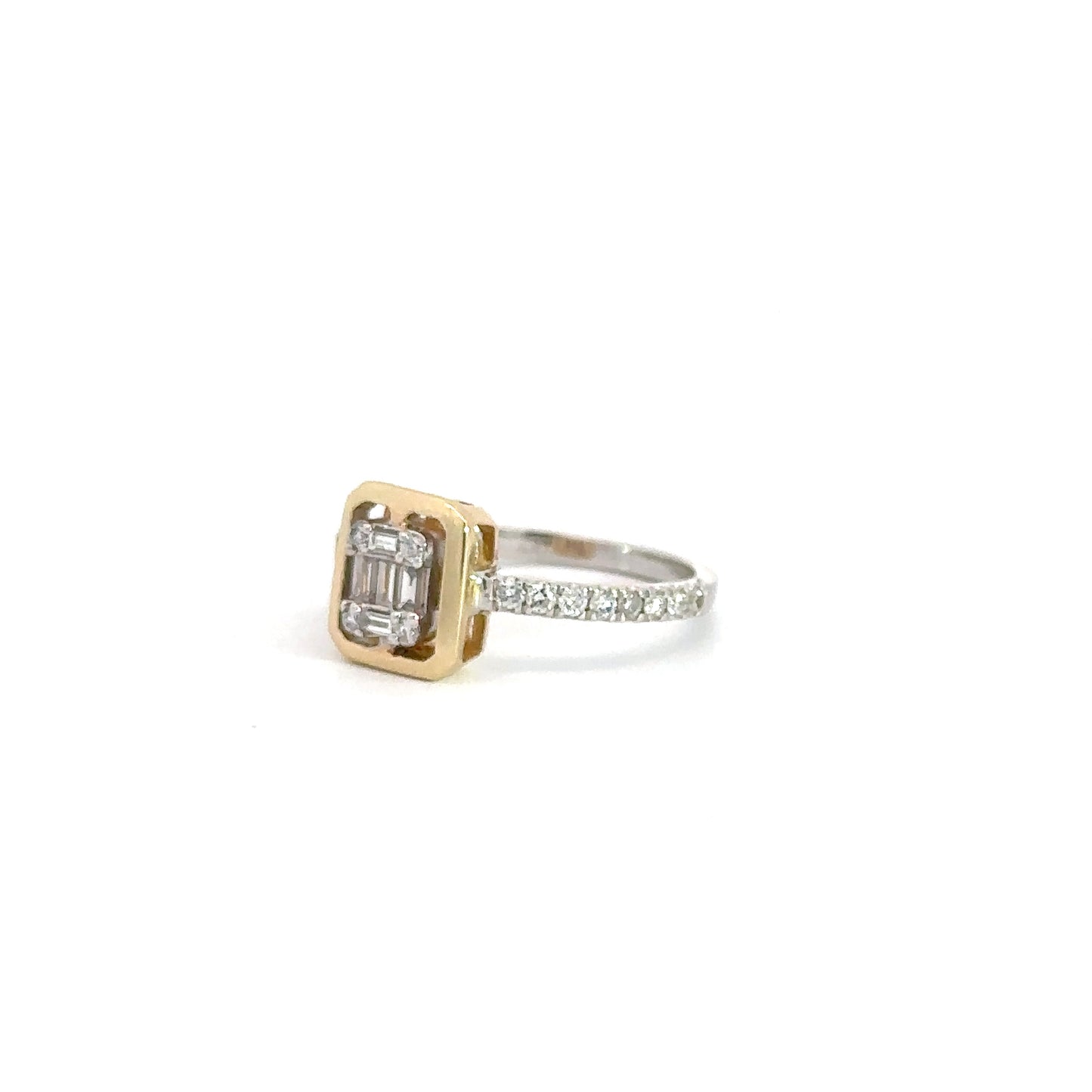 14k Yellow & White Diamond Ring