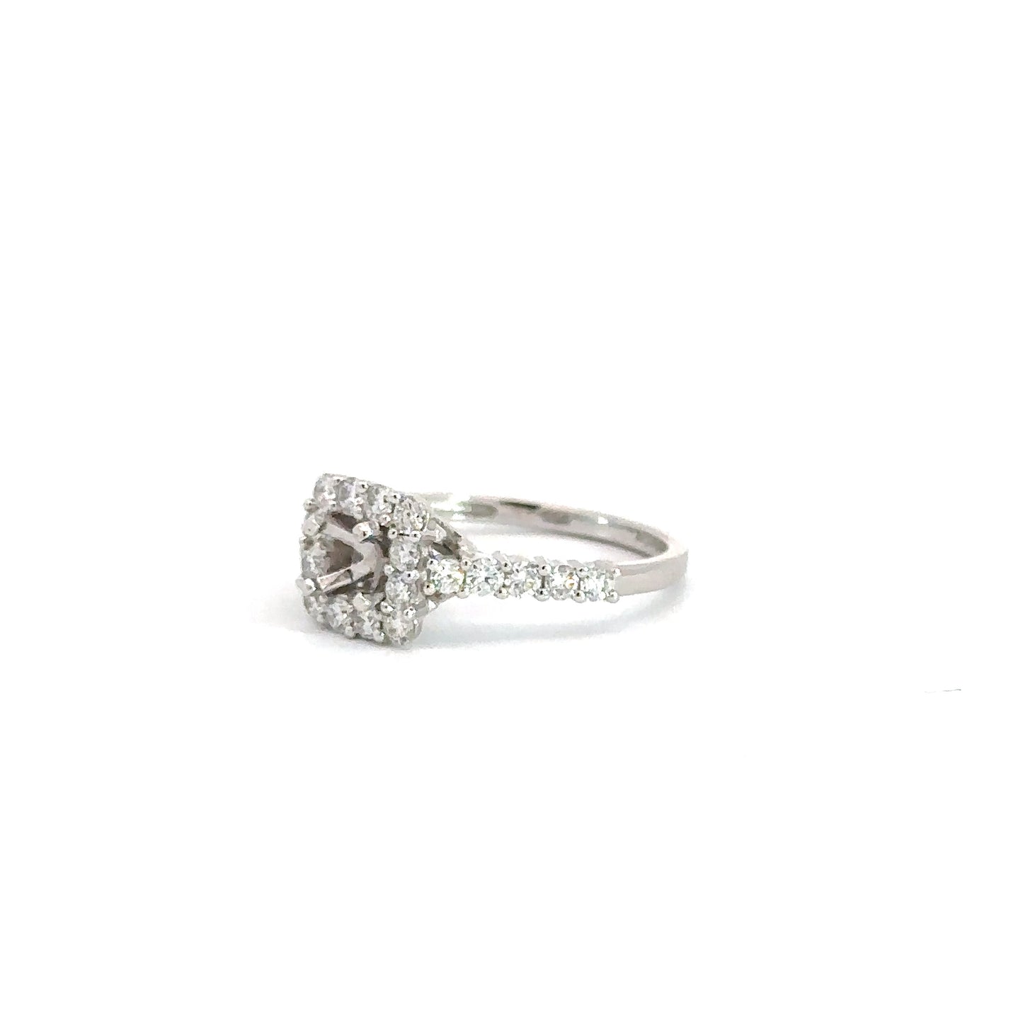 14kw Semi Set 7/8cttw Diamond Ring