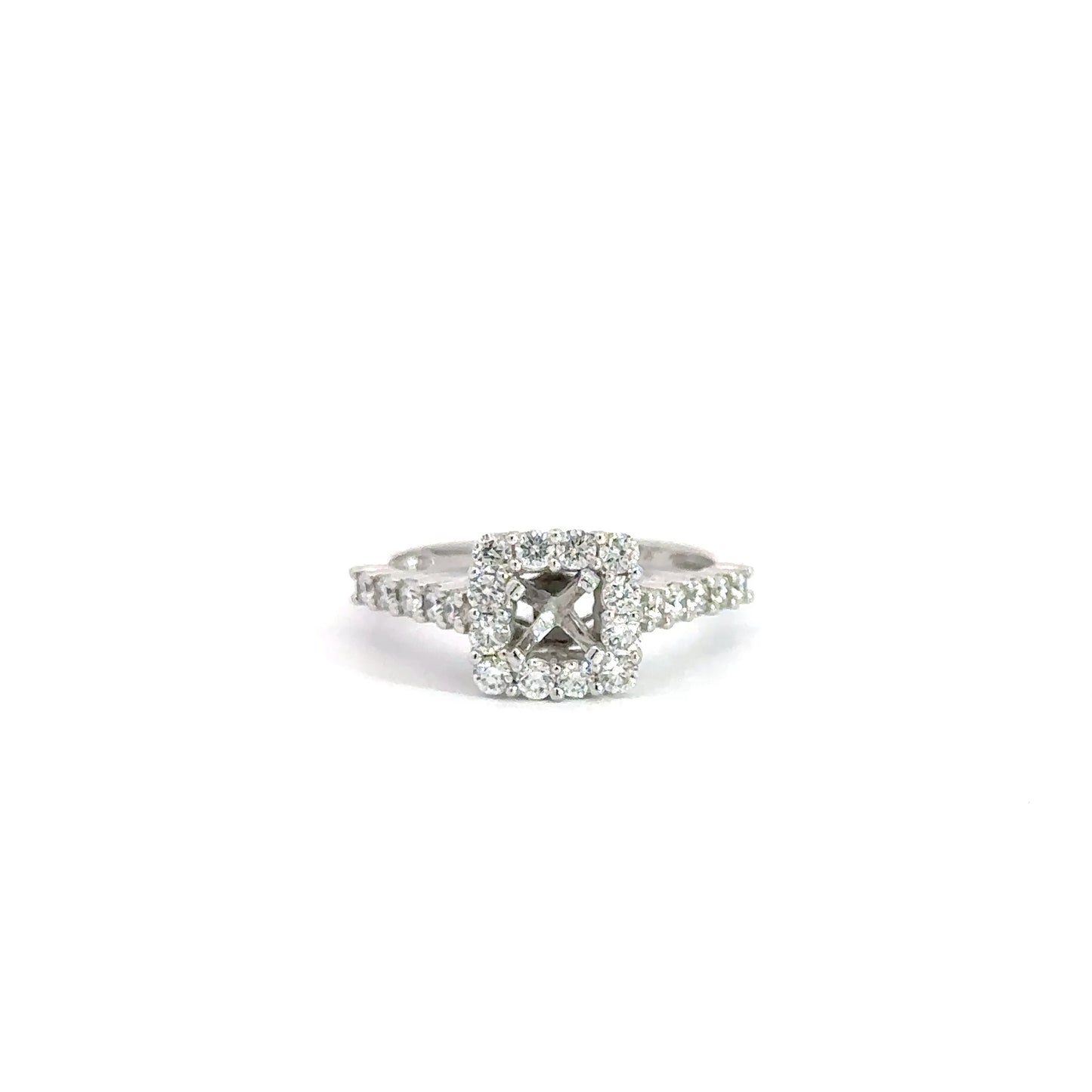 14kw Semi Set 7/8cttw Diamond Ring