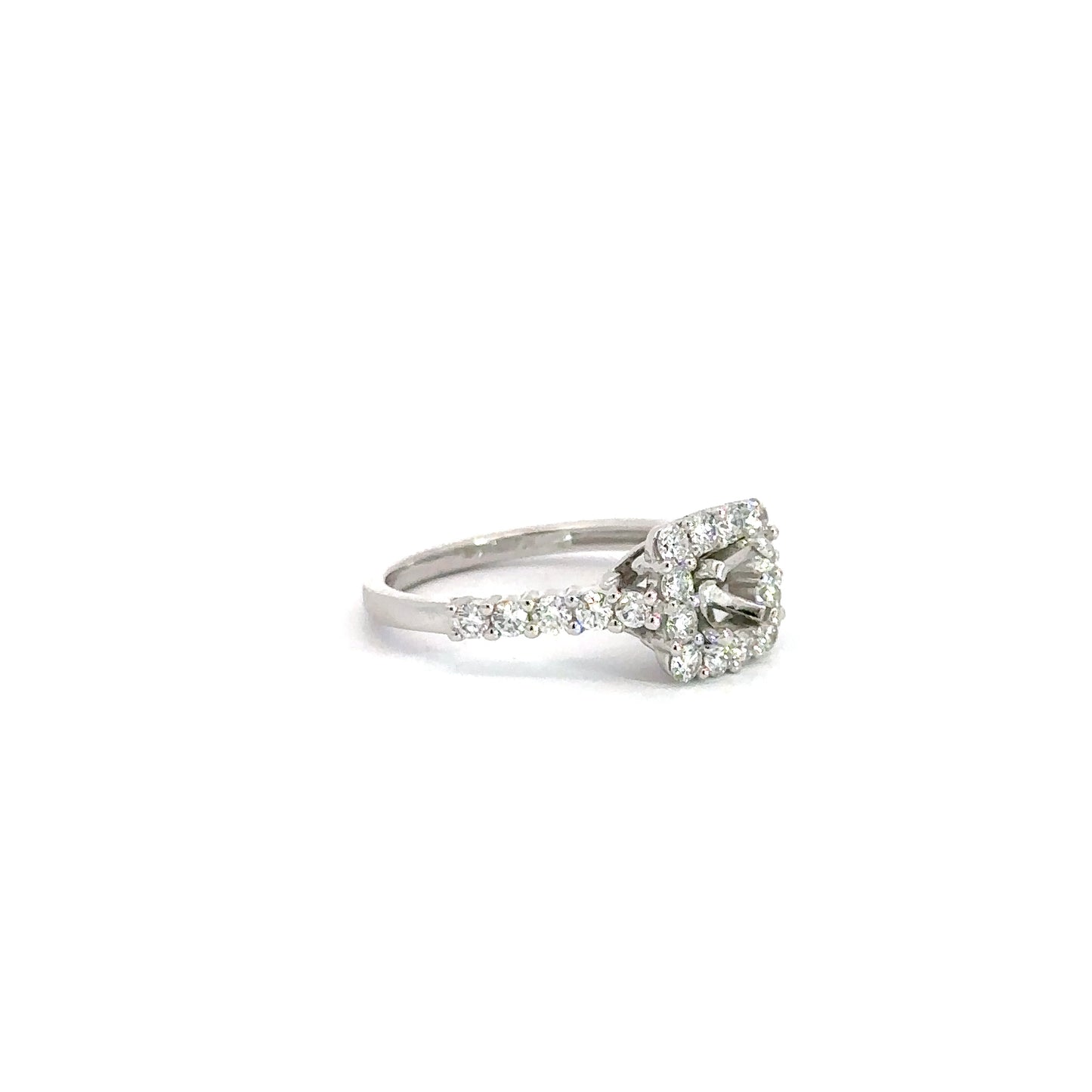 14kw Semi Set 7/8cttw Diamond Ring