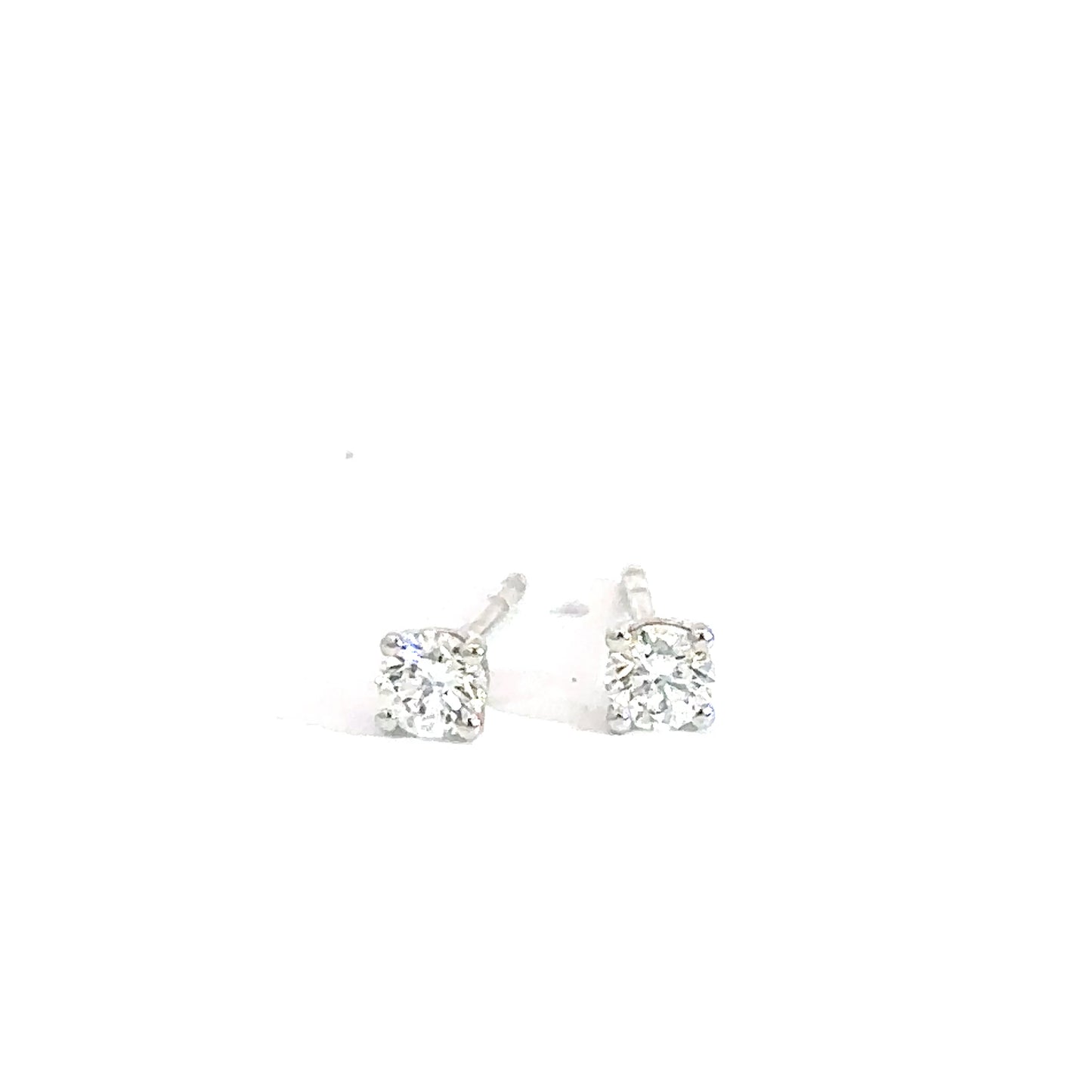 14k White Gold .25cttw Diamond Studs