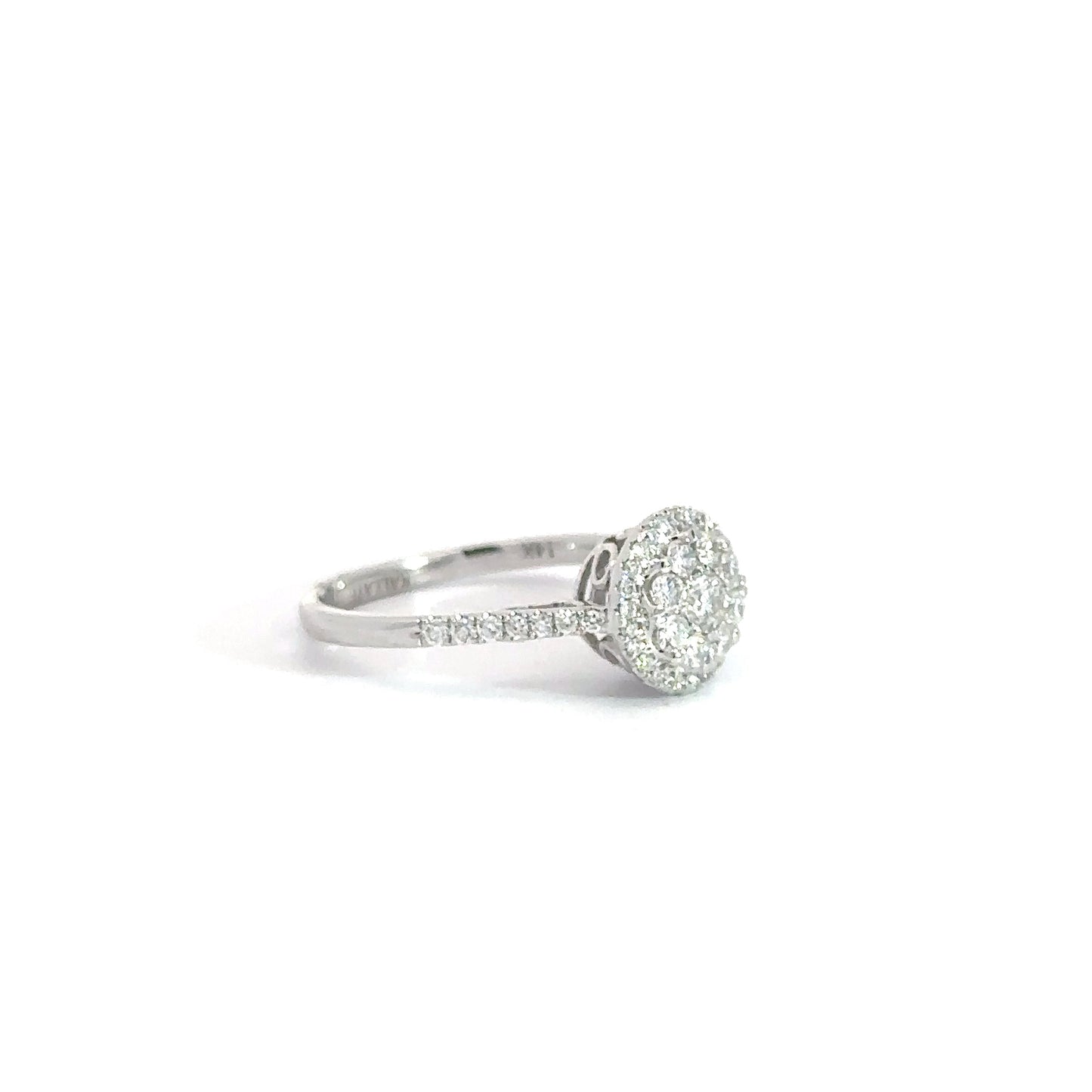 14k White Gold Diamond Engagement Ring 5/8cttw