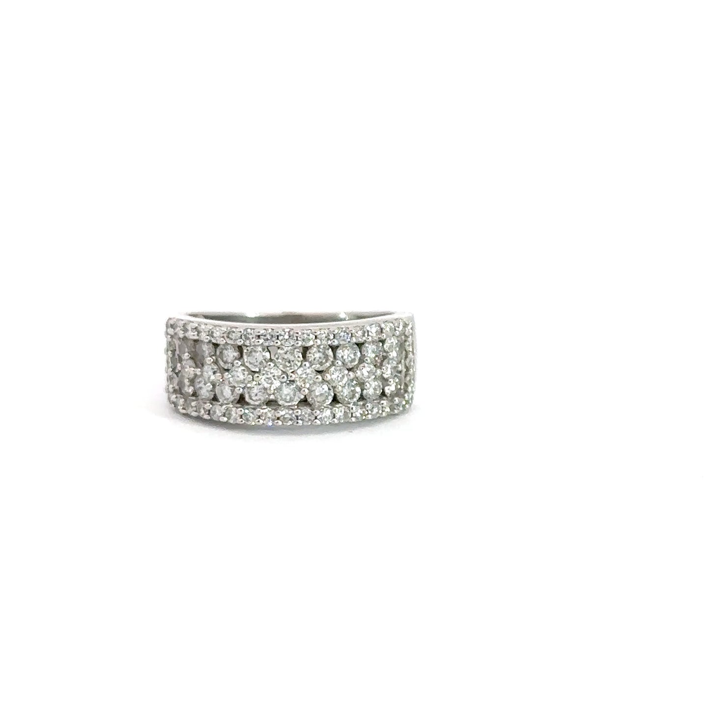 14k White Gold Diamond Band 1 3/4cttw