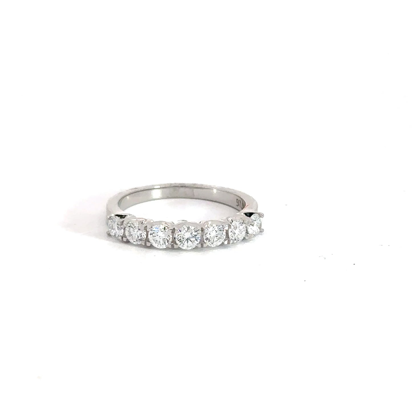 Lady's 14k White Gold Round Brilliant Lab Grown Diamond Ring .71cttw