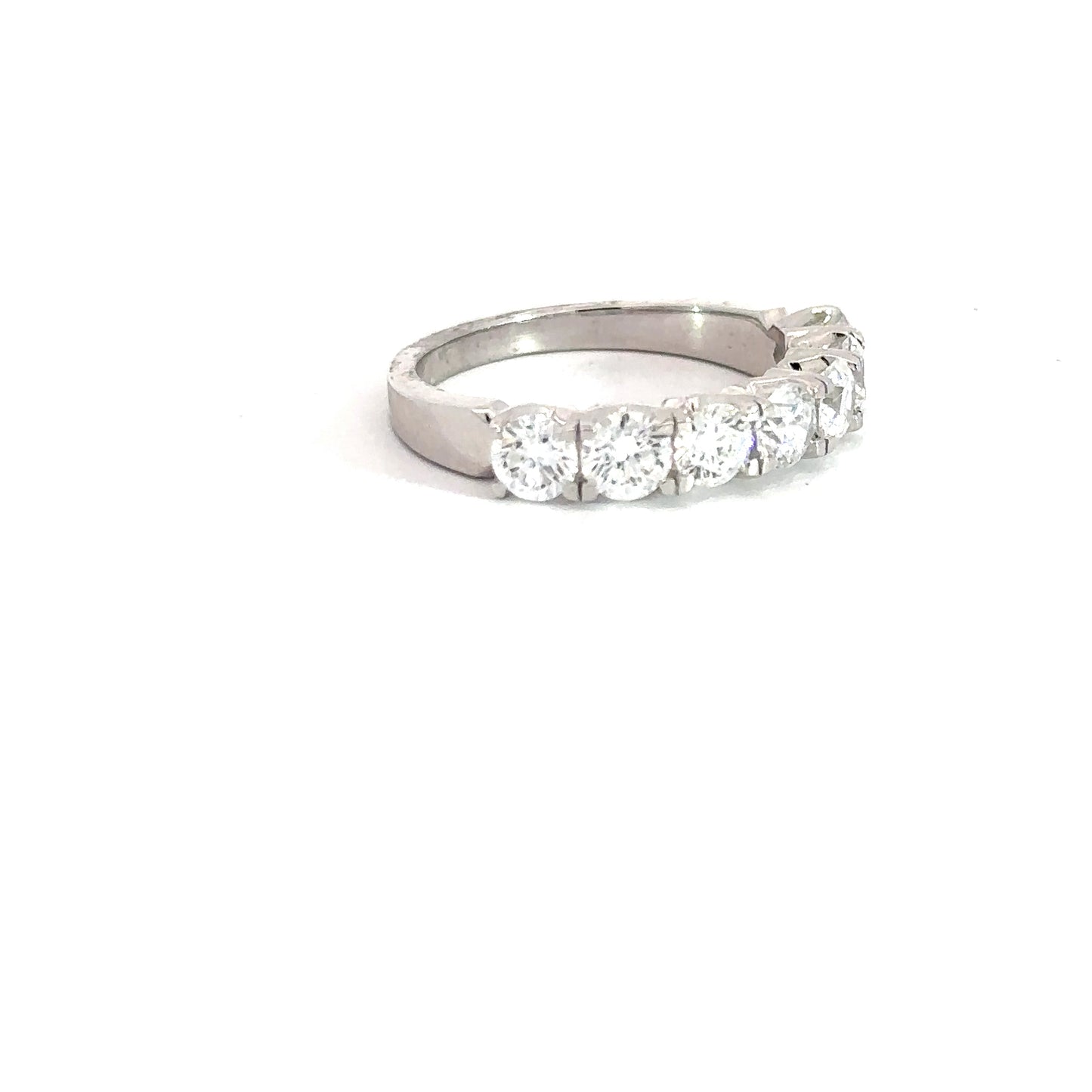Lady's 14k White Gold Round Brilliant Lab Grown Diamond Band 1.70cttw