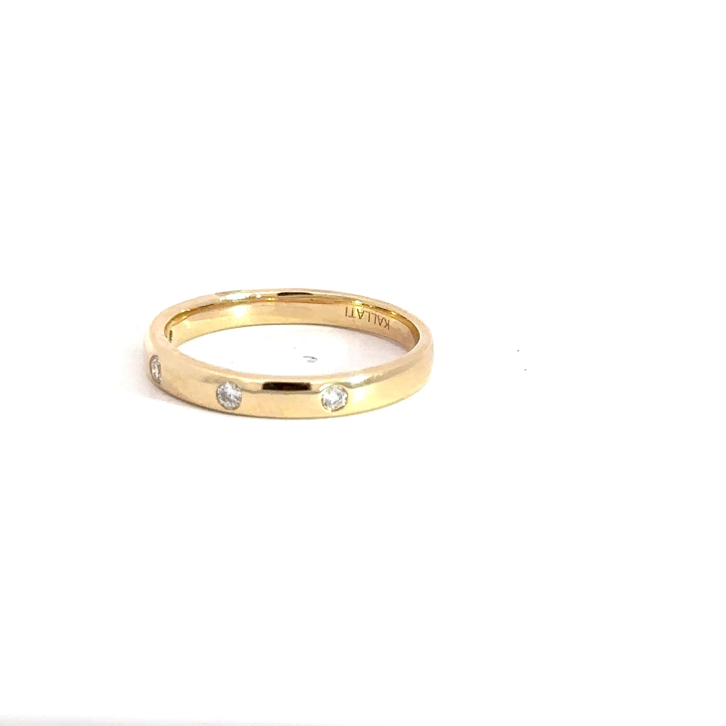14k Yellow Gold Diamond Band 1/8cttw