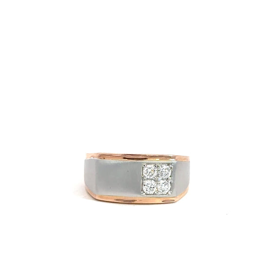 Gent's 14k White and Rose Gold Diamond Ring .50cttw