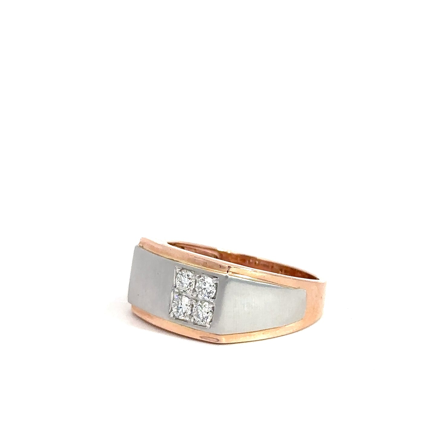Gent's 14k White and Rose Gold Diamond Ring .50cttw