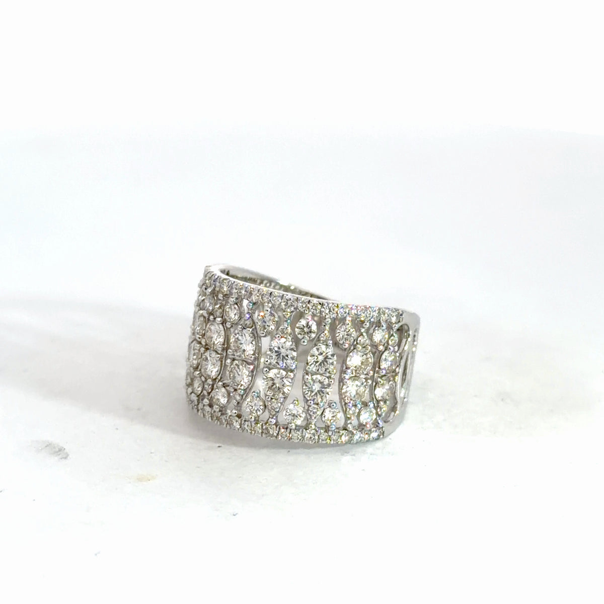 14k White Gold Diamond Fashion RIng 2cttw