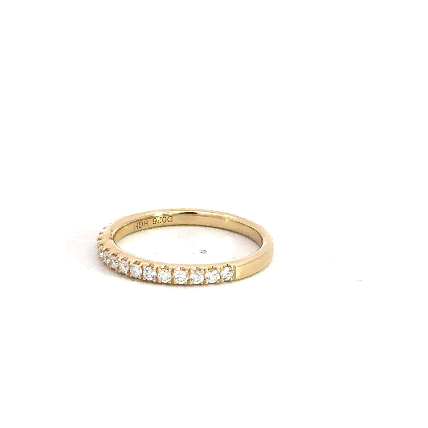 14k Yellow Gold Diamond Band .26cttw