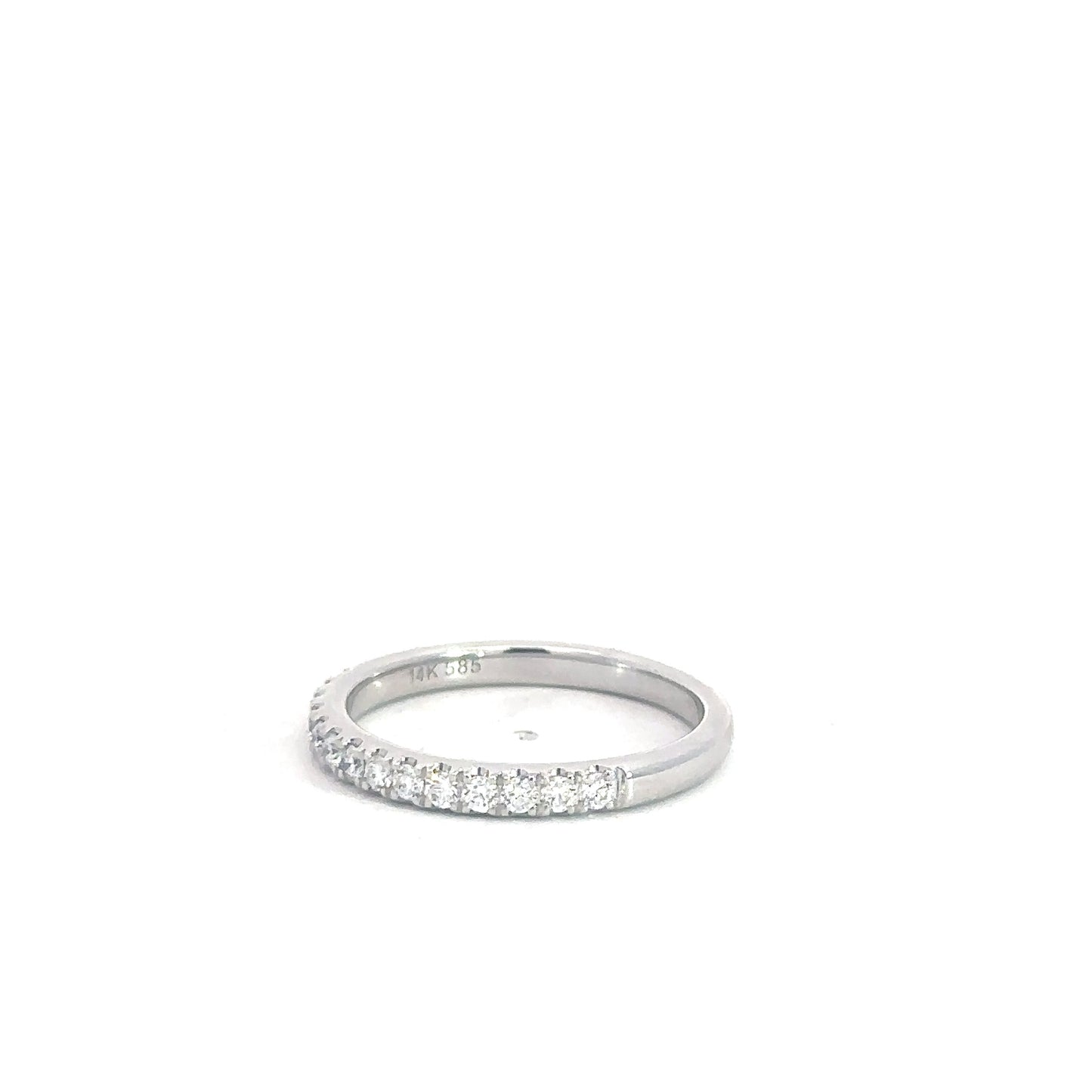14k White Gold Diamond Band .28cttw