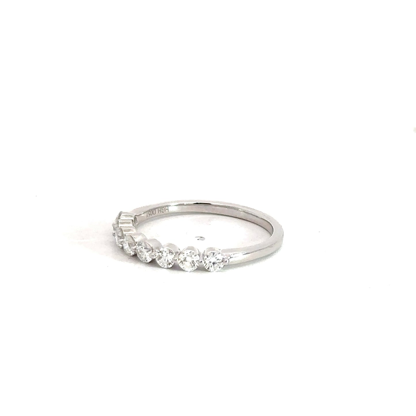 14k White Gold Diamond Band .51cttw