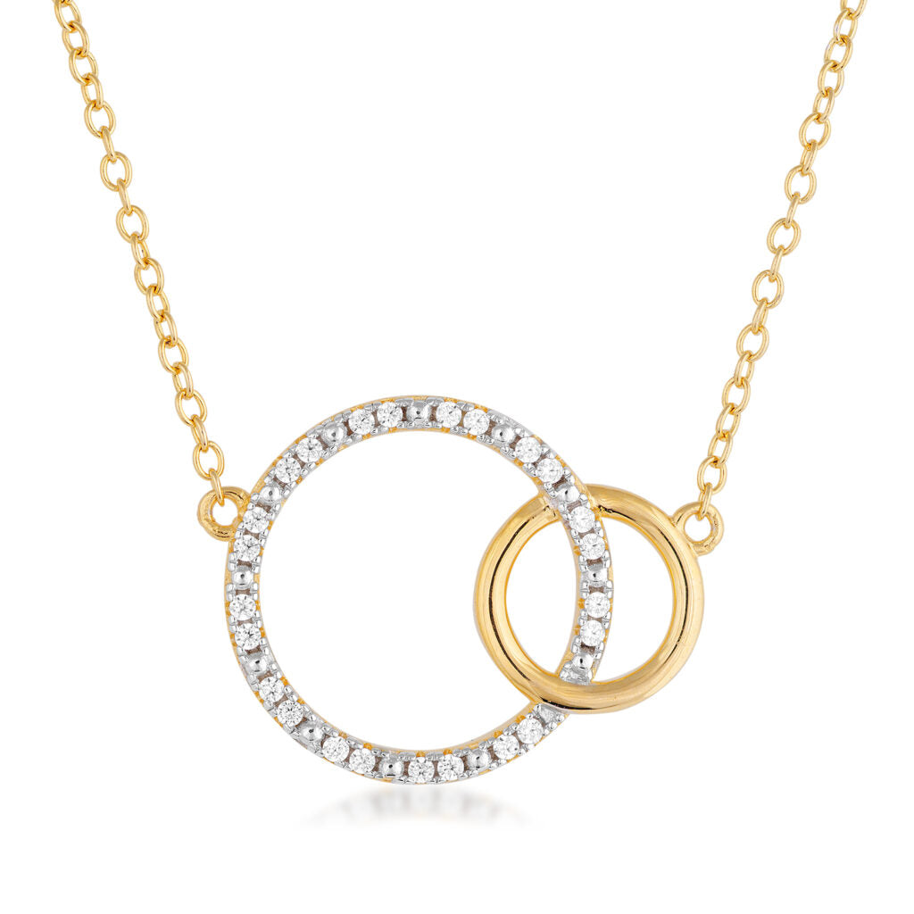 Gold Plated Cz Circle