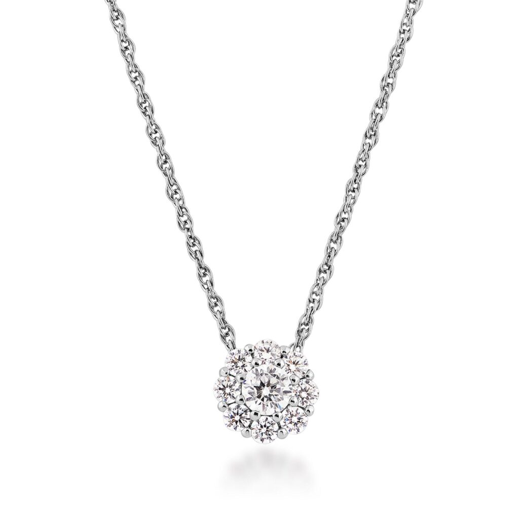 Sterling Silver Cubic Zirconia Cluster Pendant