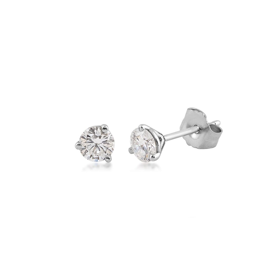 14k White Gold Lab Grown Diamond Stud Earrings .50cttw