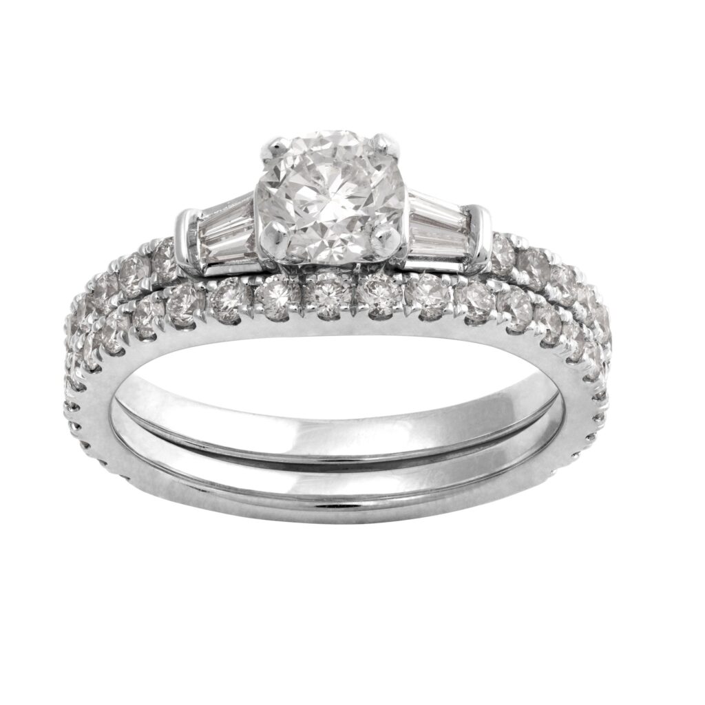 14k White Gold Diamond Bridal Set 3cttw