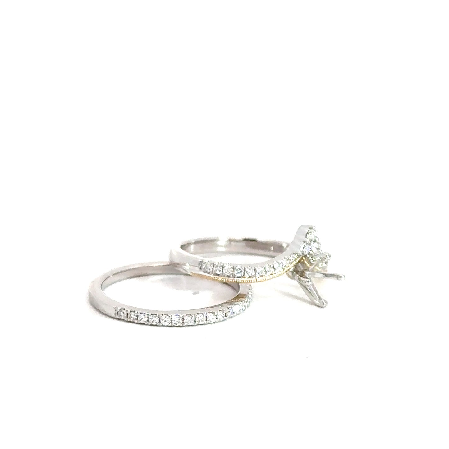 14k Two Toned Bridal Set .33cttw