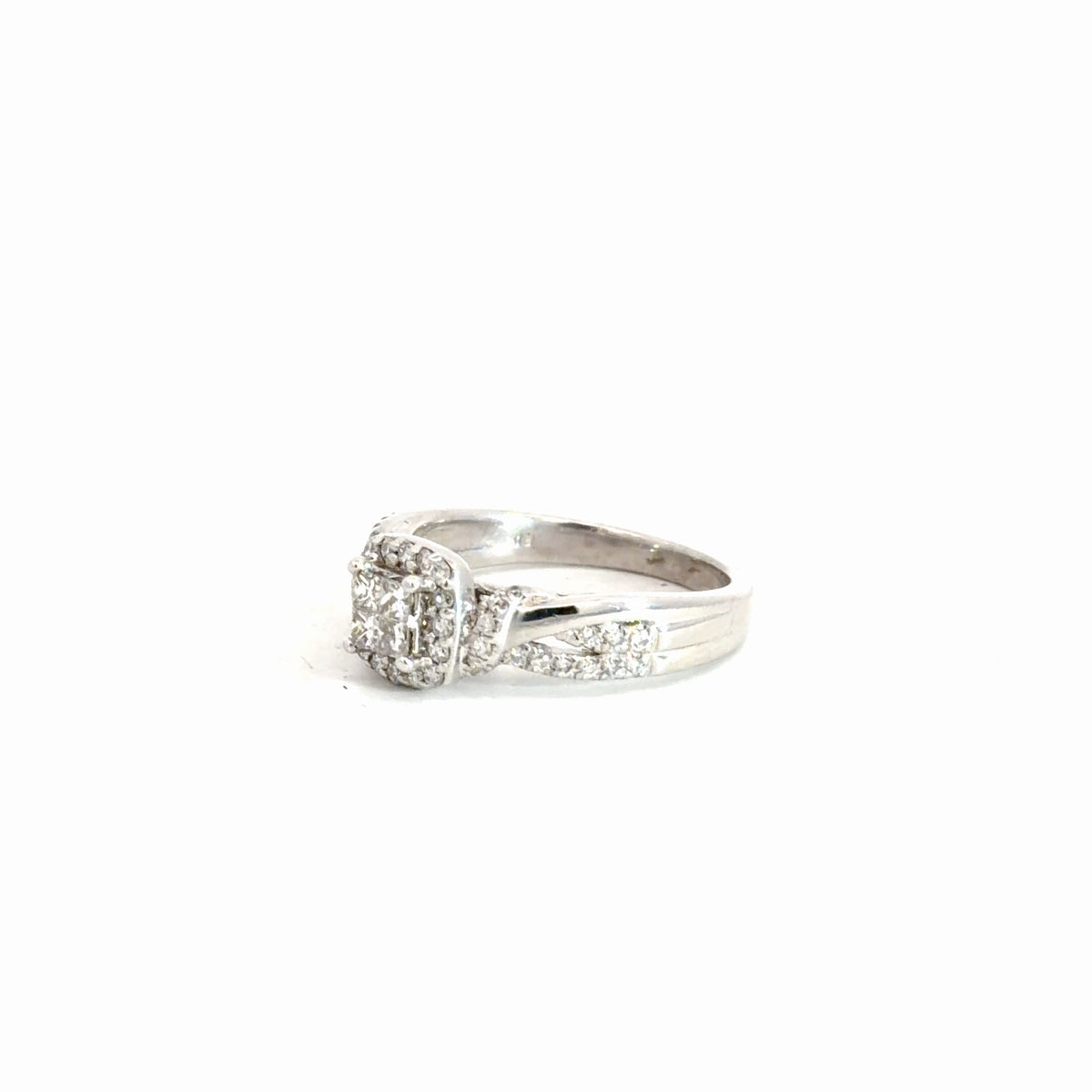 10k White Gold Diamond Ring .50cttw
