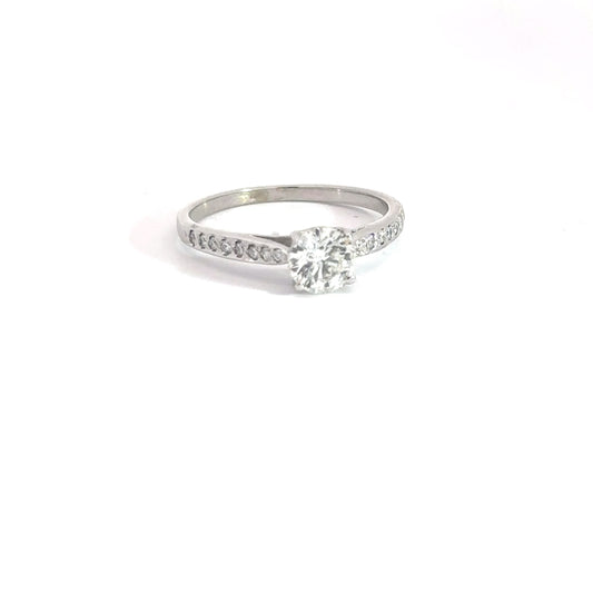 14k White Gold .89cttw Engagement RIng