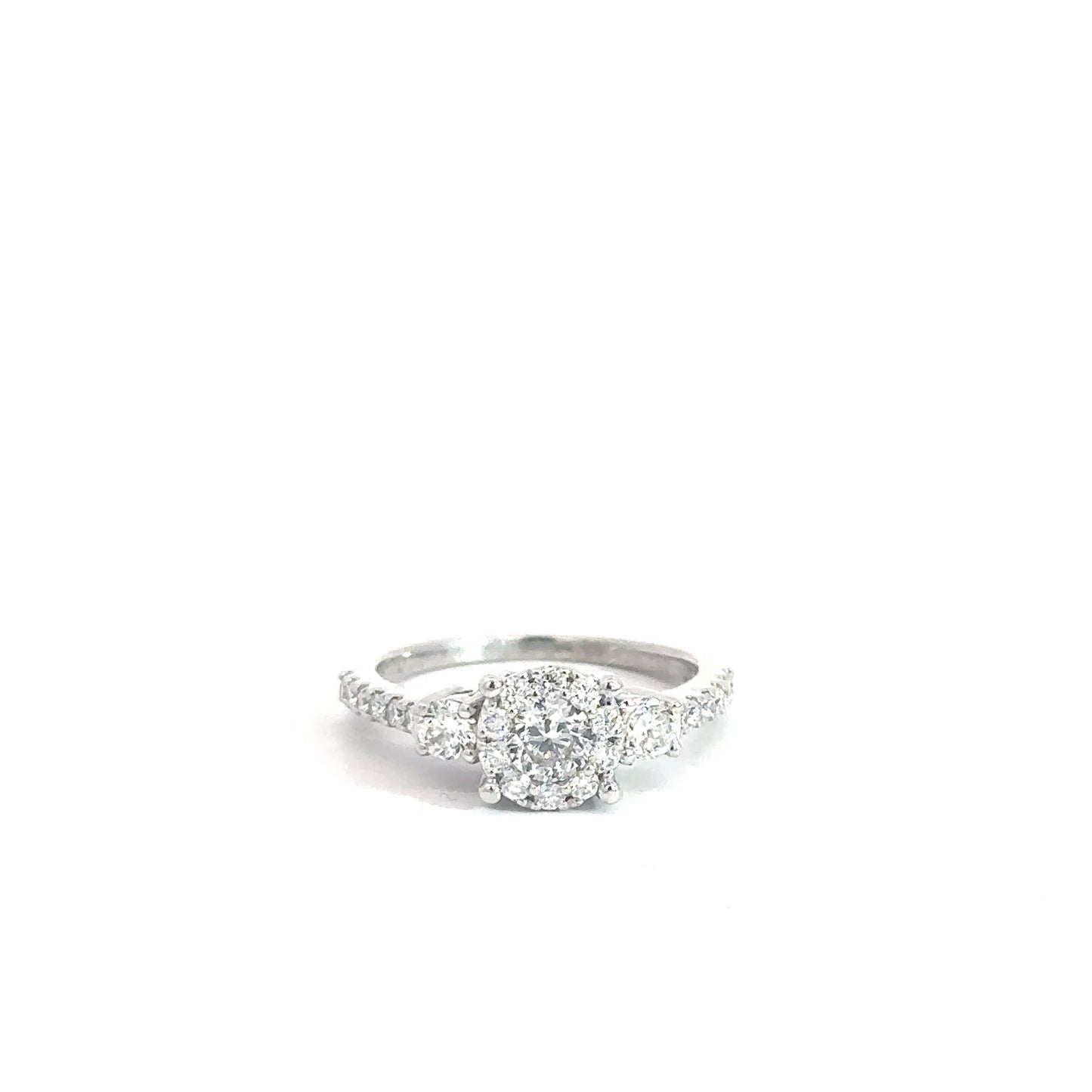 14k White Gold Diamond Engagement Ring 1cttw