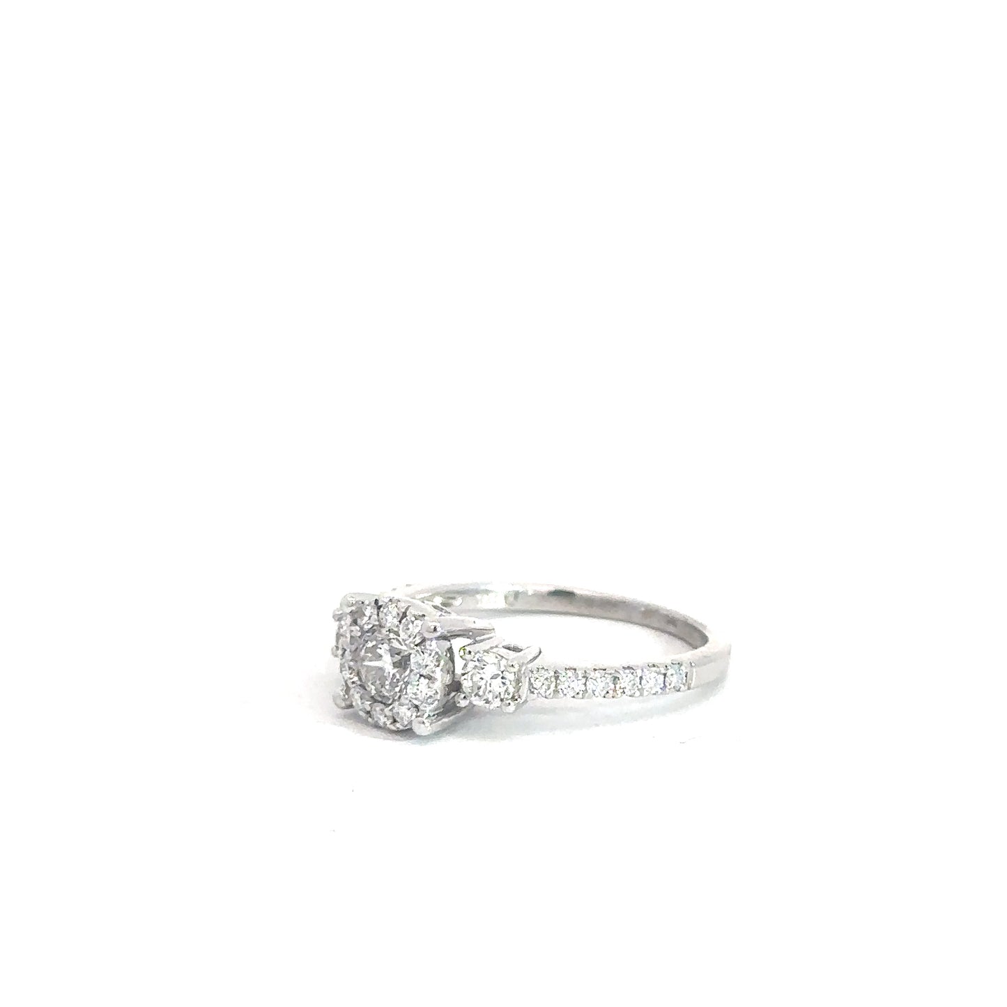 14k White Gold Diamond Engagement Ring 1cttw