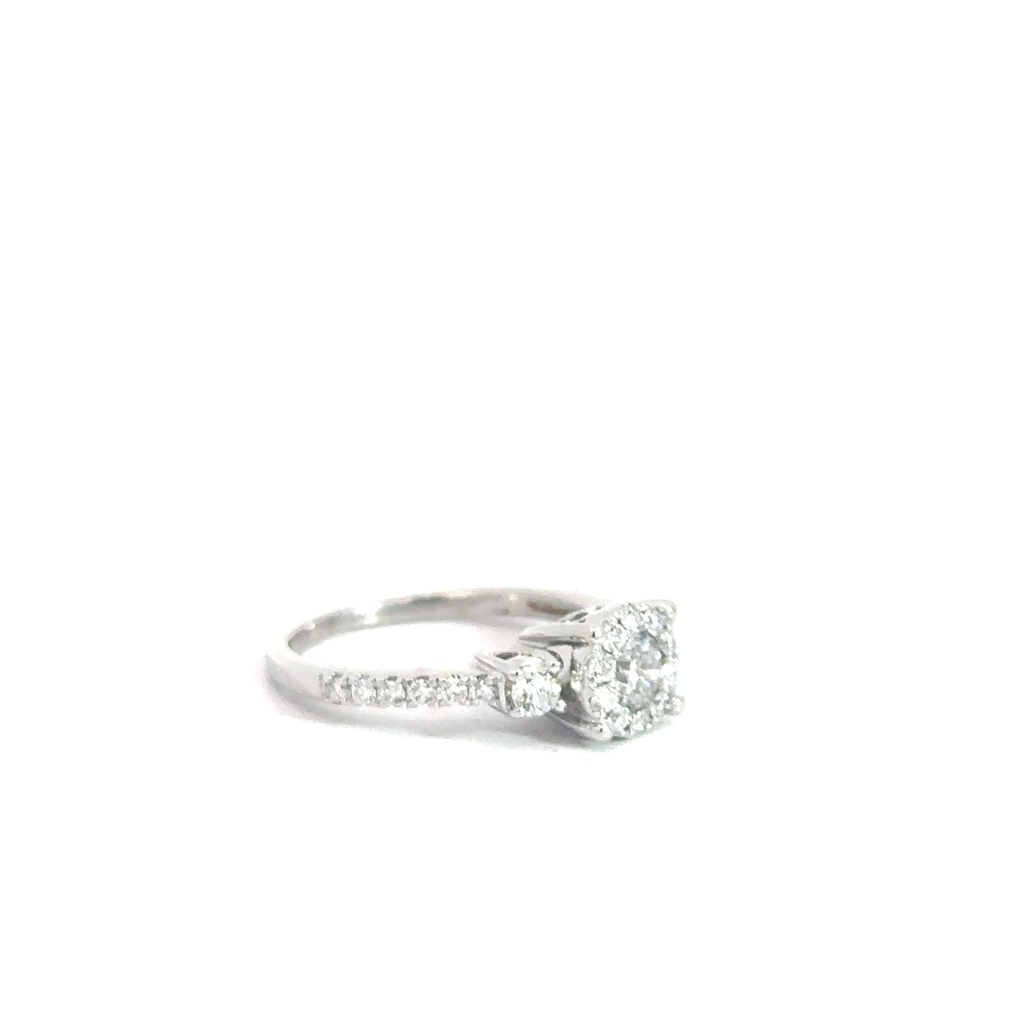 14k White Gold Diamond Engagement Ring 1cttw
