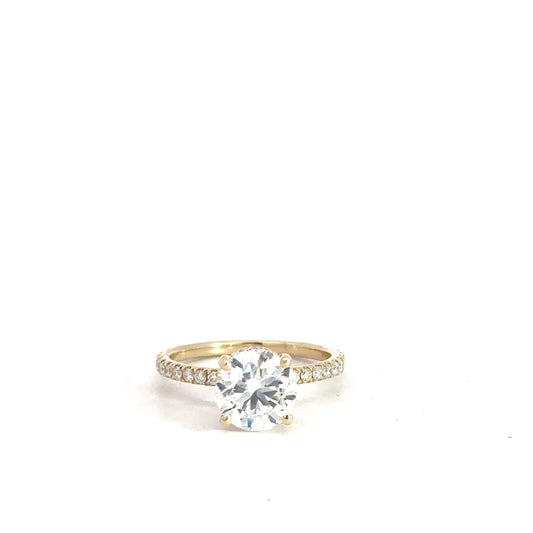 Lady's 14k Yellow Gold Lab Diamond Engagement Ring 2.38cttw