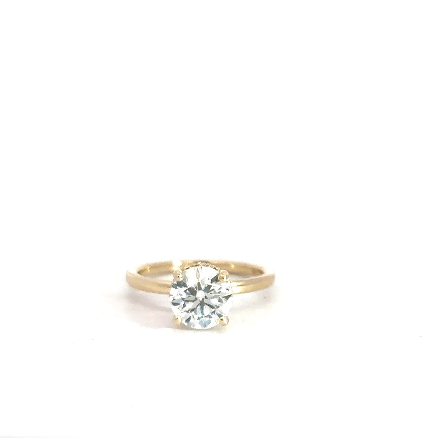 Lady's 14k Yellow Gold Lab Diamond Engagement ring 1.86cttw